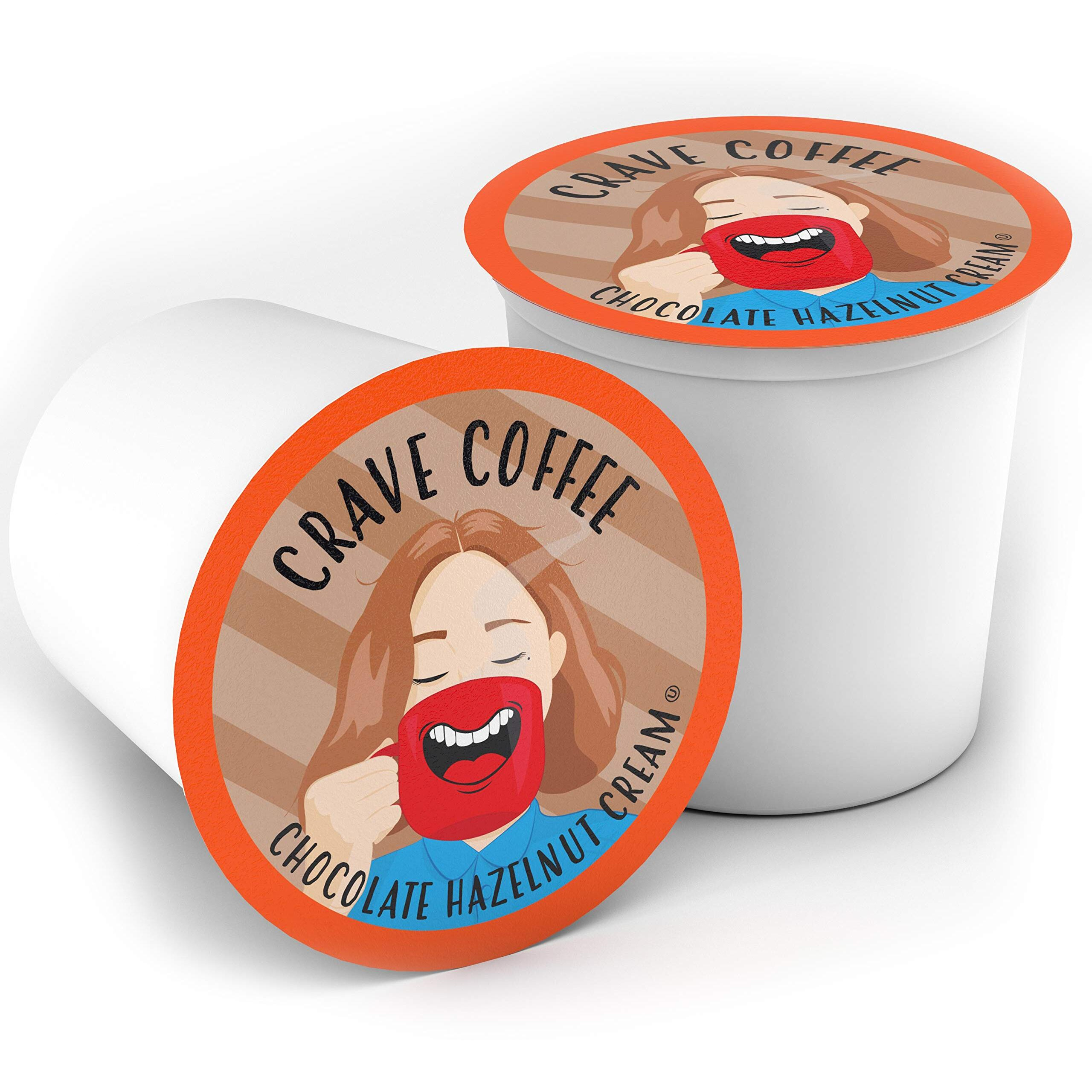 Crave Beverages Chocolate Hazelnut Creme Coffee Pods For Keurig K Cup Brewers, 40 Count
