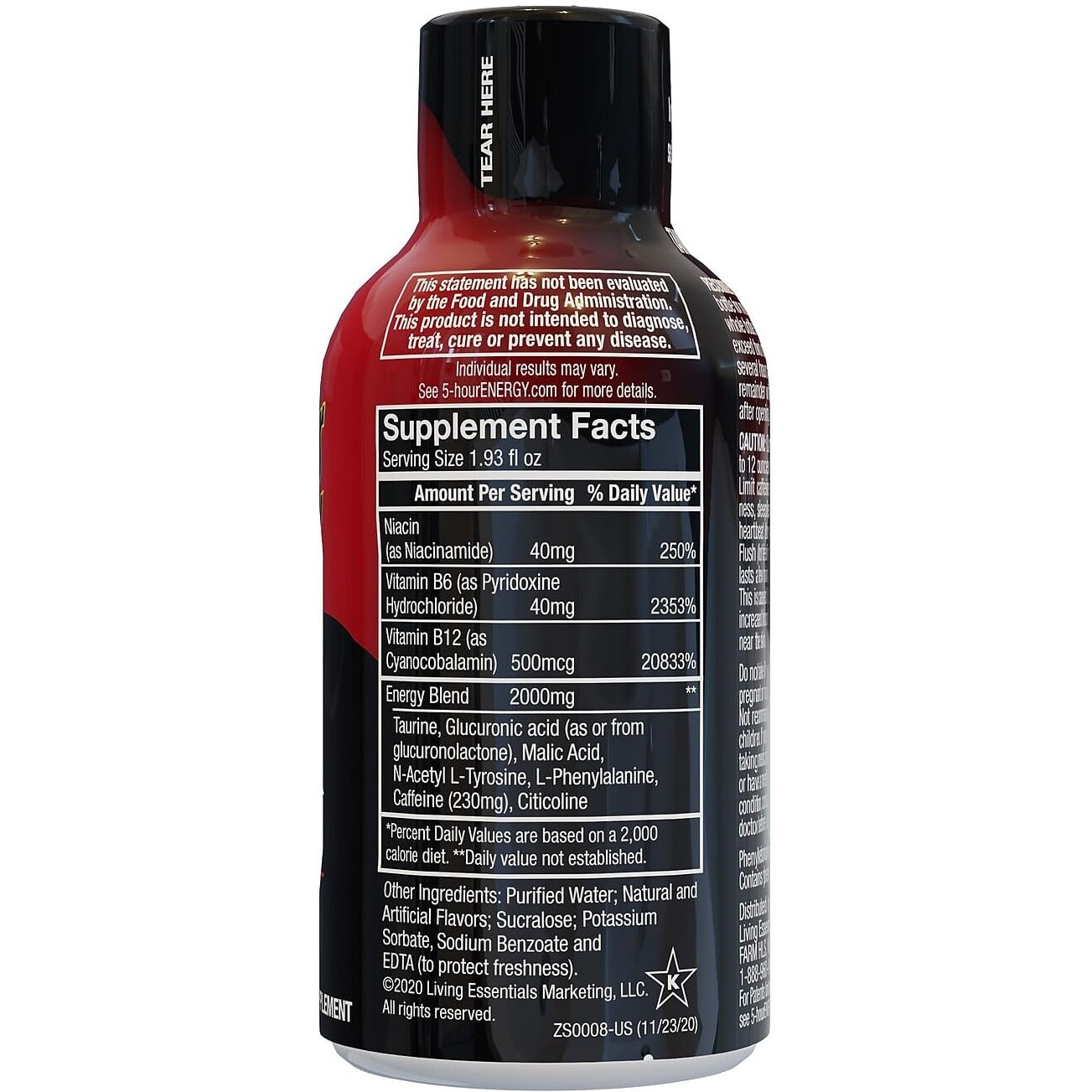 5-Hour Energy Extra Strength Beverage, Black, Berry, 46.32 Fl Oz