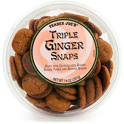 Trader Joe's Triple Ginger Snaps - 3 Pack (14 Oz Tubs)