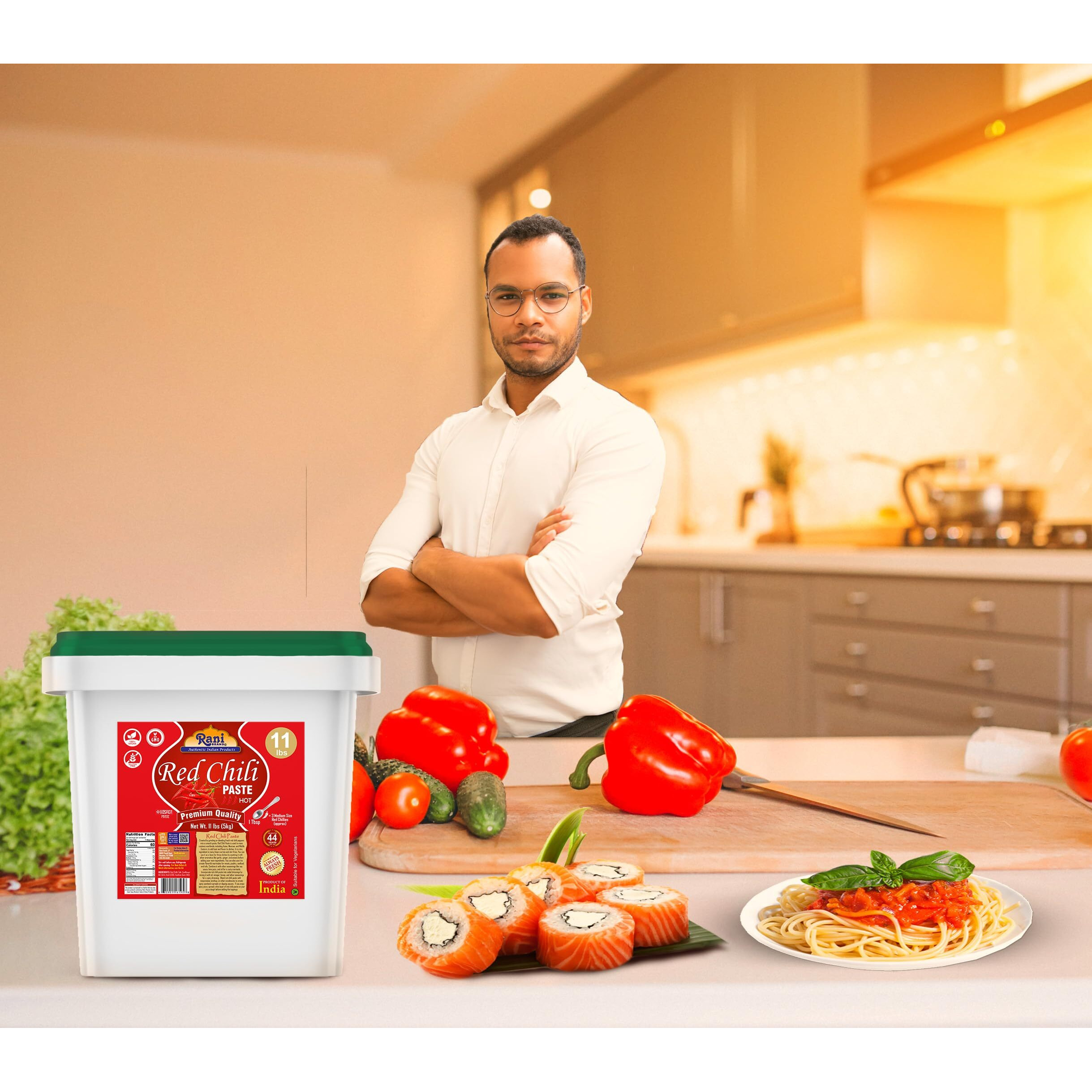 Rani Red Chilli Cooking Paste 176Oz (11Lbs) 5Kg Bulk ~ Vegan | Gluten Free | Non-Gmo | Kosher | No Colors | Indian Origin