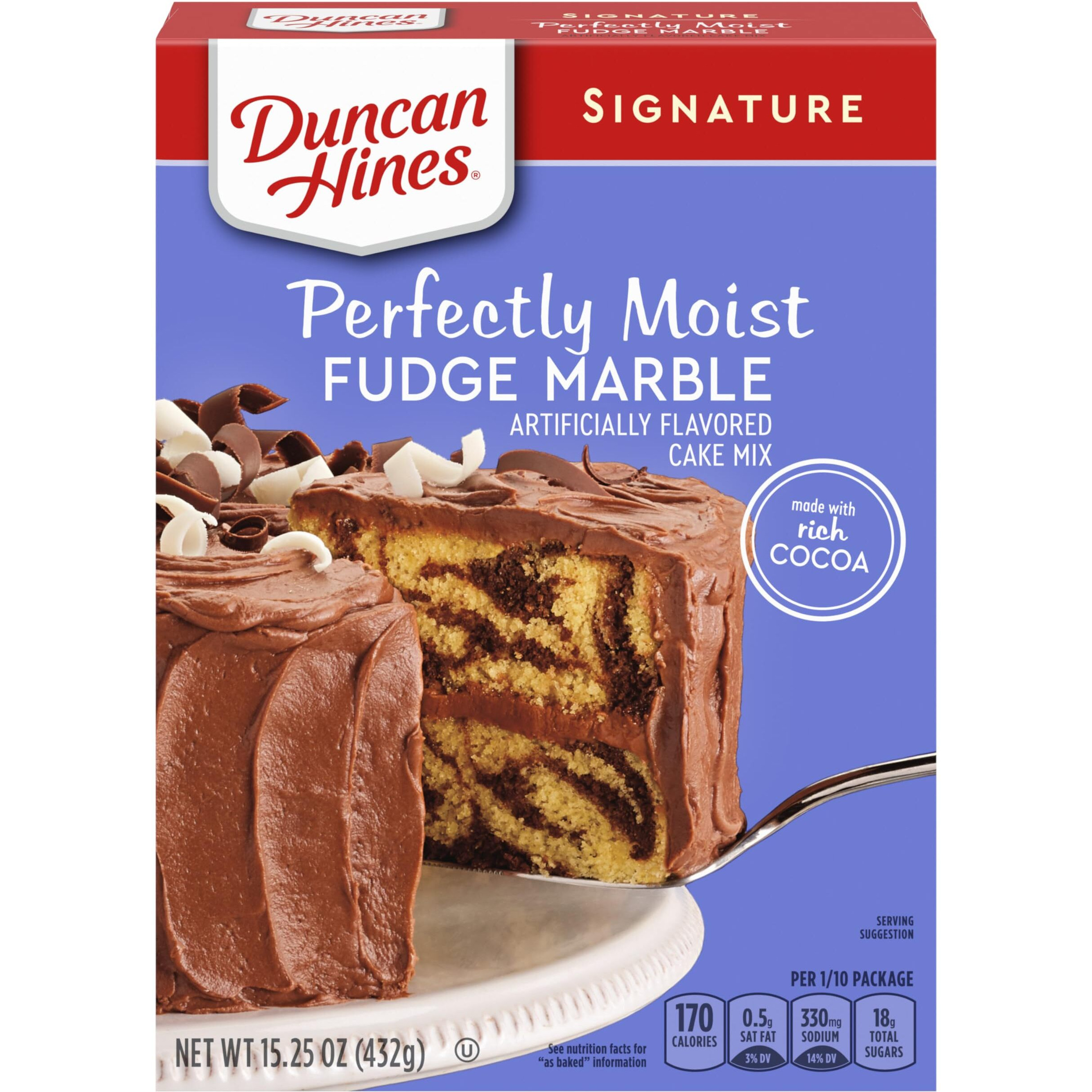 Duncan Hines Signature Cake Mix, Fudge Marble, 15.25 Oz
