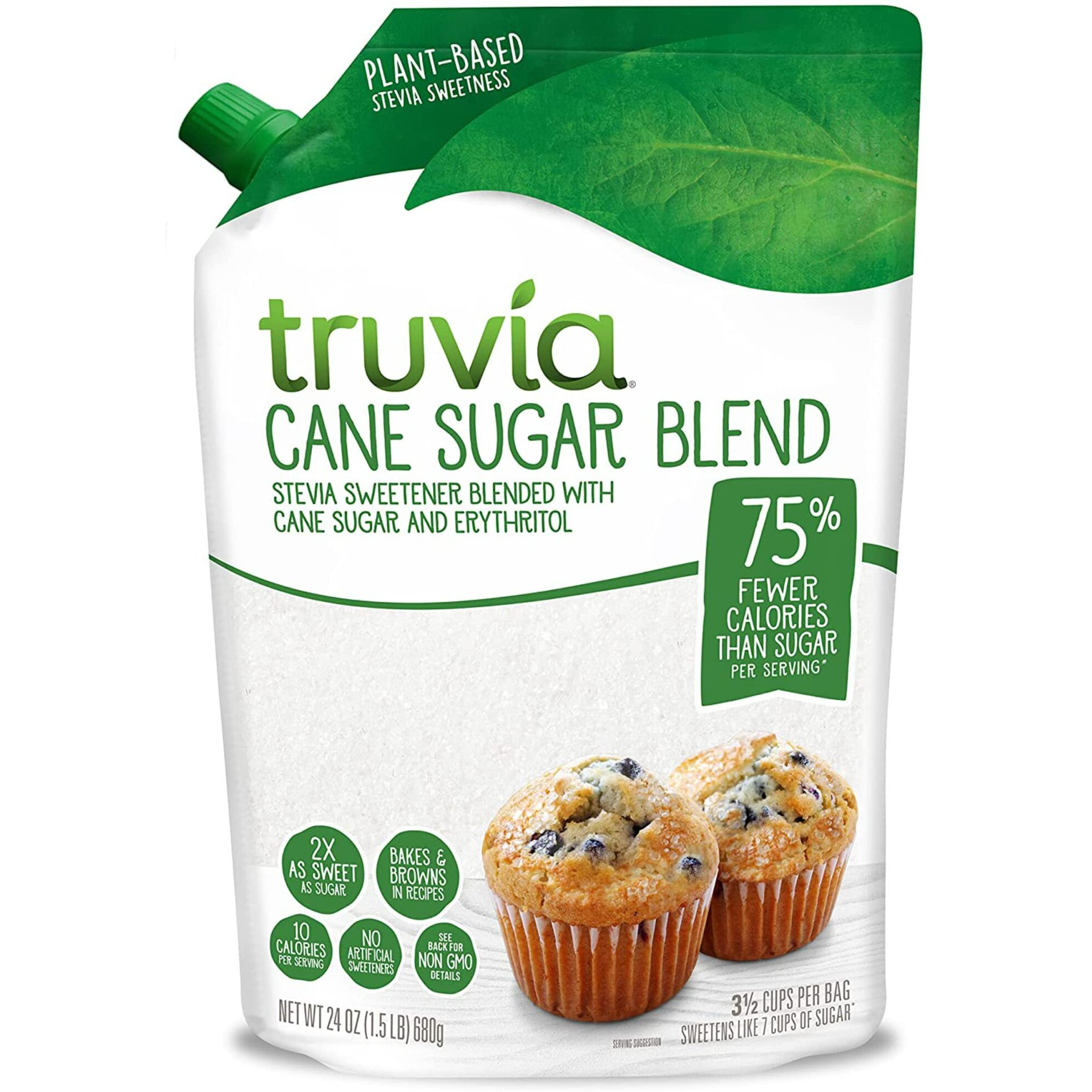 Truvia Sweetener Baking Blend, Now Called "&quotCane Sugar Blend"" 2 Pack, 1.5 Lbs Each