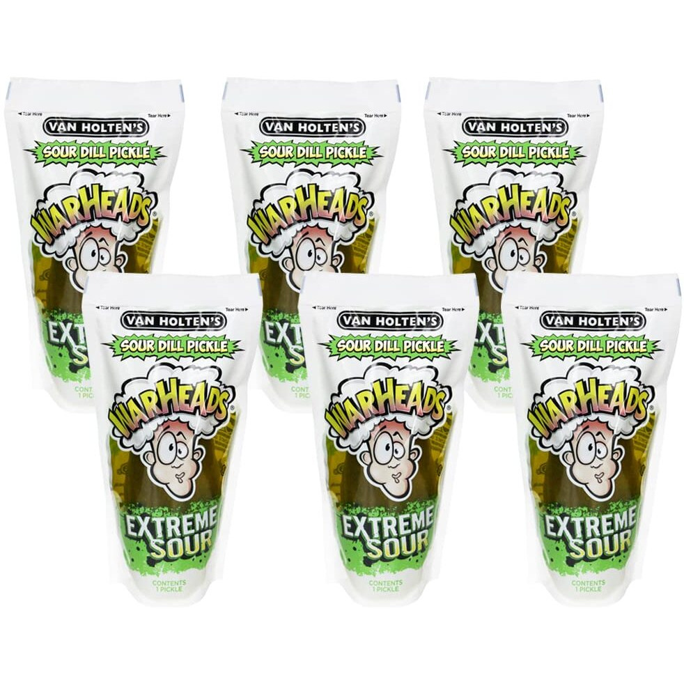 Van Holtens Pickles - Jumbo Warheads Pickle-In-A-Pouch - 6 Pack