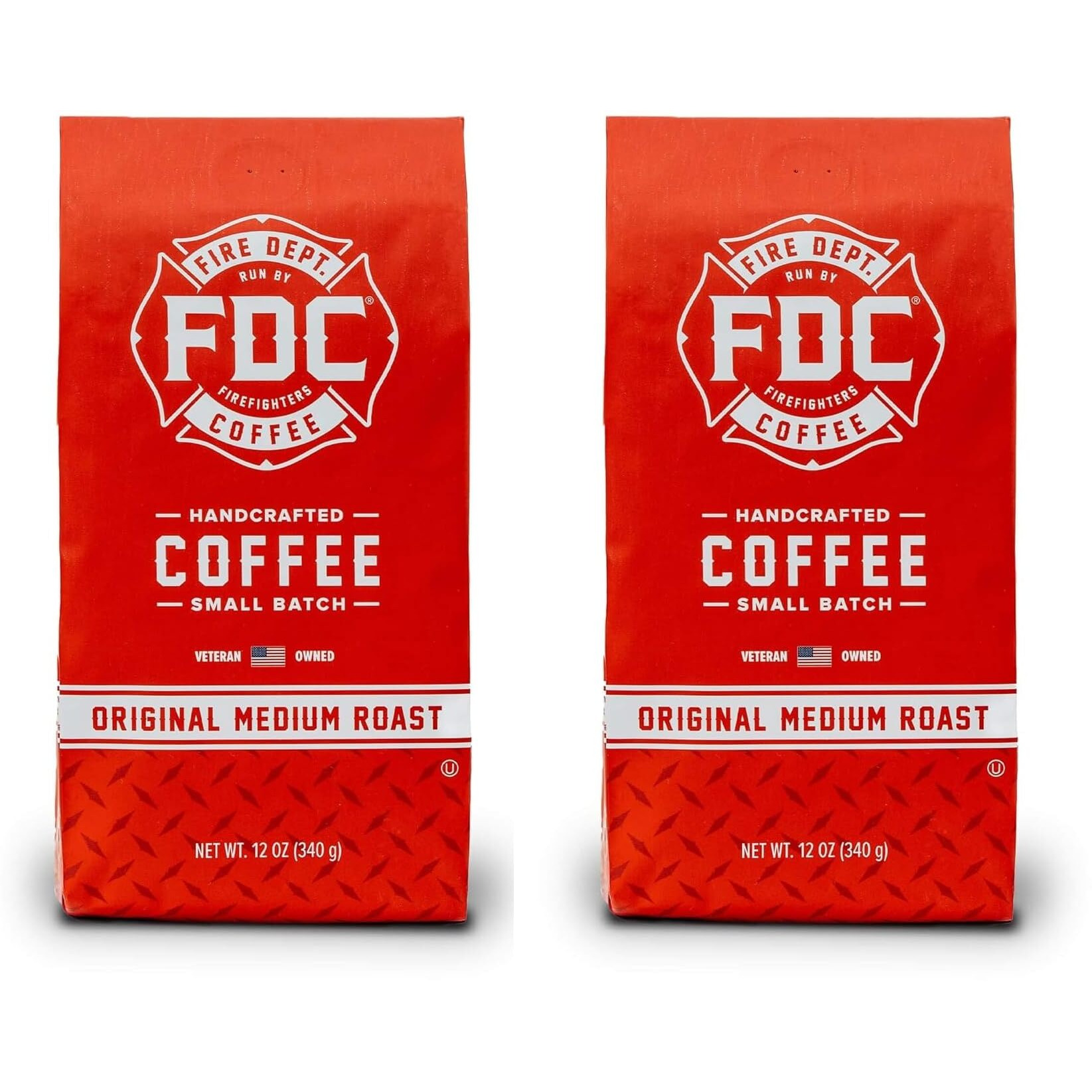 Fire Department Coffee - Gives Back To Firefighters - Original Medium Roast Ground Coffee - Balanced & Smooth - Roasted In The Usa - Made With Premium Coffee Beans - Veteran Owned (12 Oz, Pack Of 2)