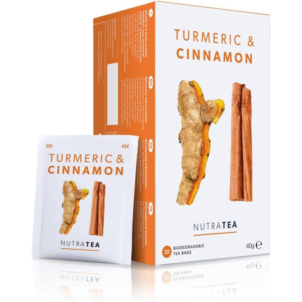 Nutra Tea - Turmeric & Cinnamon Tea - 20 Tea Bags - Herbal Tea