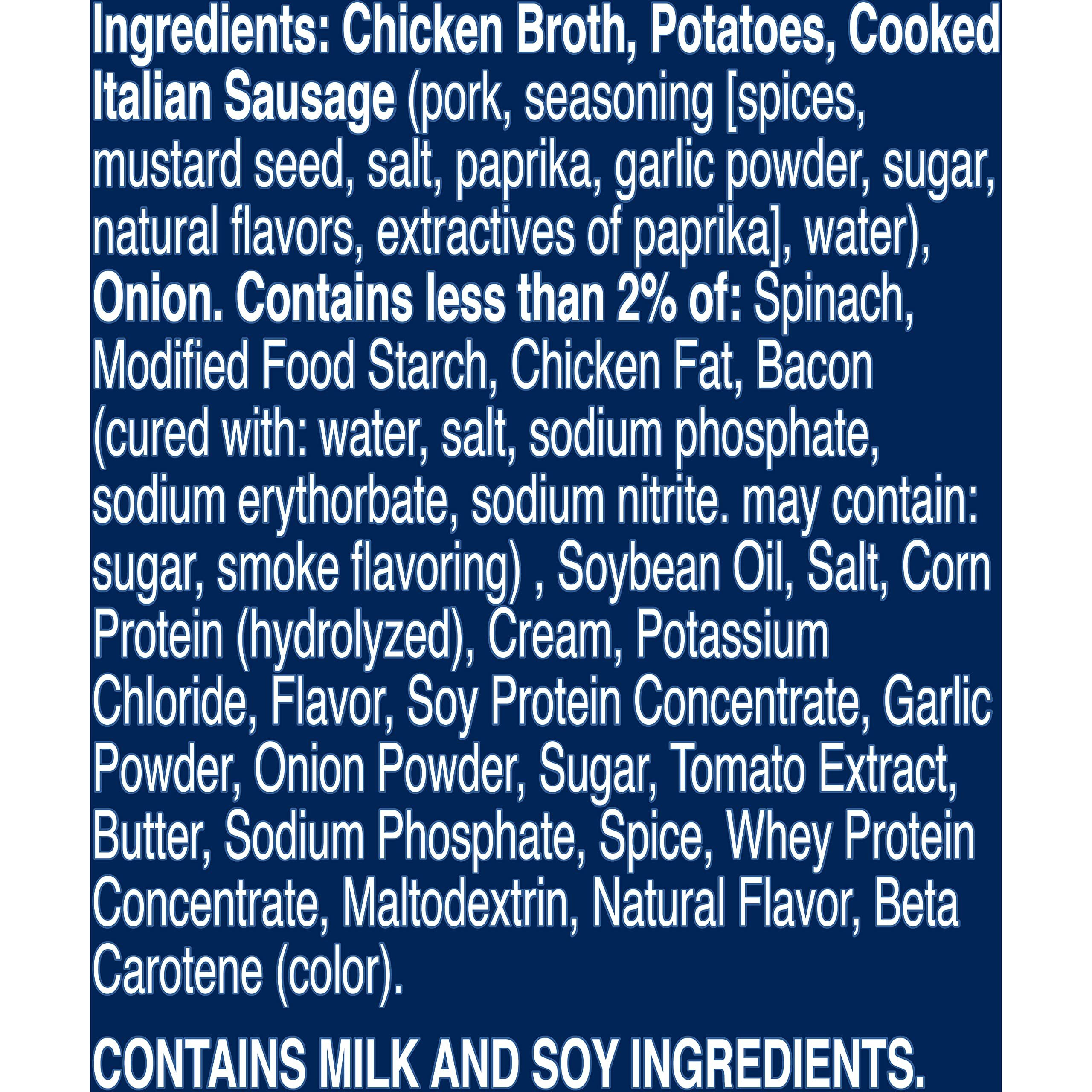 Progresso Rich & Hearty, Italian Sausage & Potato Canned Soup, Gluten Free, 18.5 Oz. (Pack Of 12)