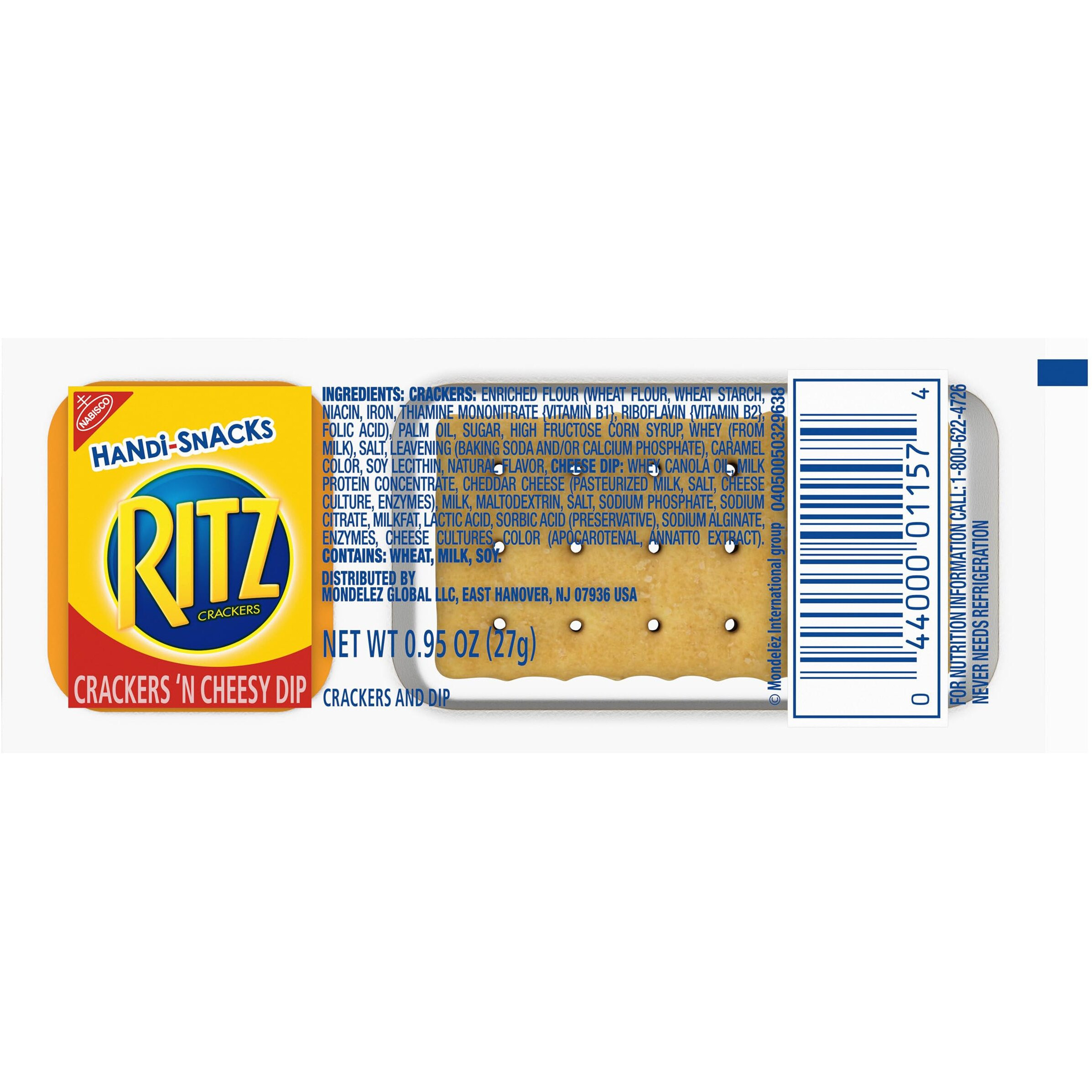 Handi-Snacks Ritz Crackers 'N Cheesy Dip Snack Packs, 20 Snack Packs