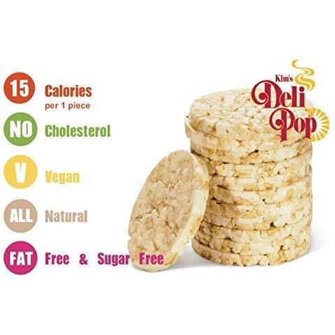 Kim's Deli Pop Rice Cakes | 3 Pack | Keto, Paleo, Multigrain, Natural Vegan | Sugar Free Korean Snack | Low Calorie, Low Fat, Wheat, Brown Rice | Original Flavor
