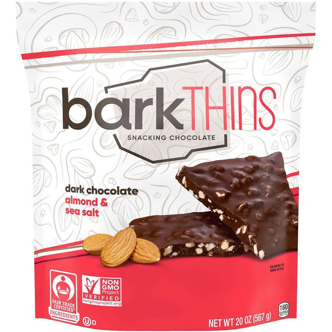 Barkthins Bark Thins Almond Snacking Chocolate Dark Dark Chocolate 20.0 Ounce