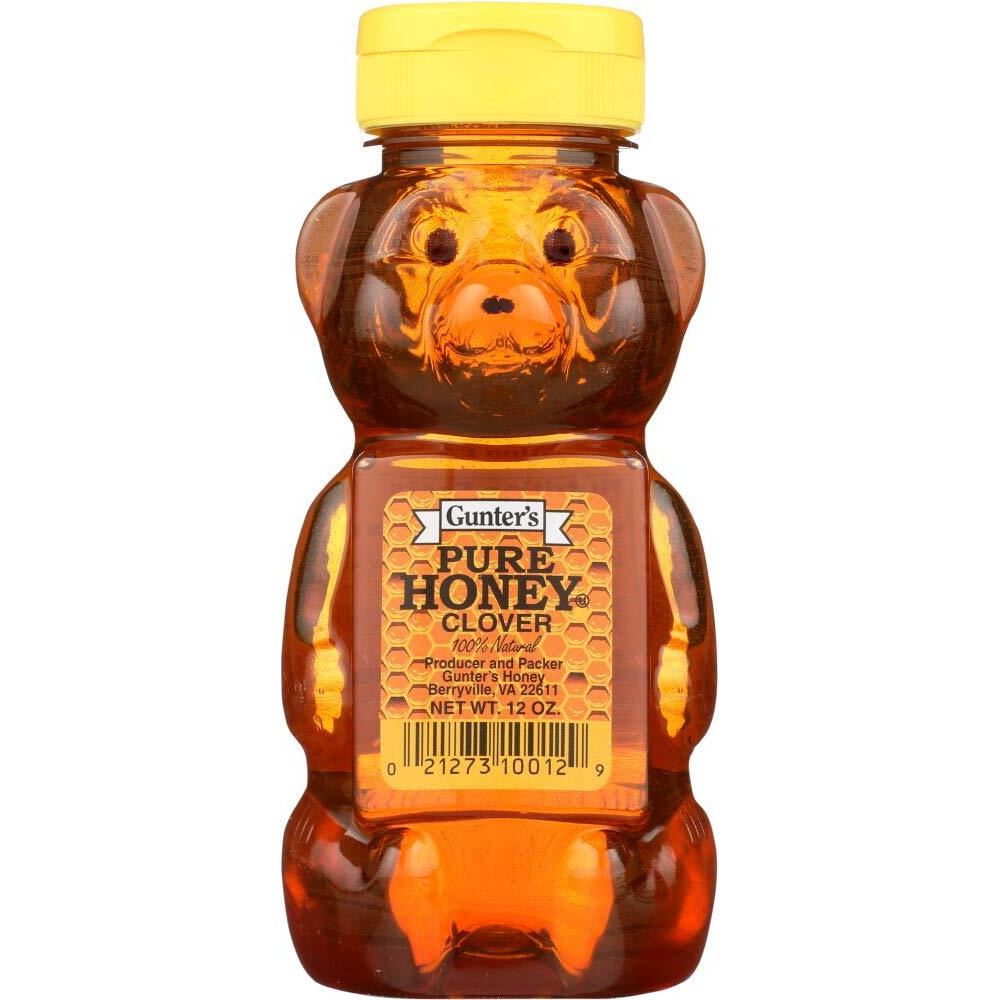 Sweetgourmet Gunter's Clover Honey Bears, 12 Oz (Pack Of 16)