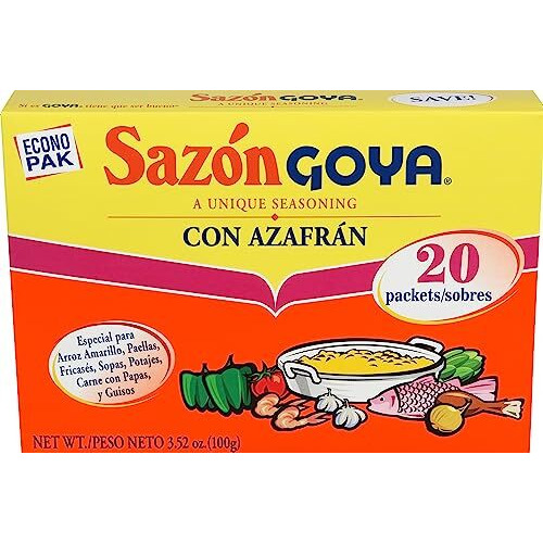 Goya Foods Saz  N Seasoning With Azafran, 3.52 Ounce (Pack Of 18)