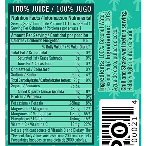 Nilo 100% Pure Coconut Water | Naturally Hydrating Electrolyte Drink | Smart Alternative To Coffee, Soda, And Sports Drinks (Pack Of 12) 10.8 Ounce