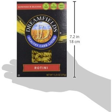 Dreamfields Healthy Pasta Living Rotini, 13.25-Ounce Boxes (Pack Of 6)