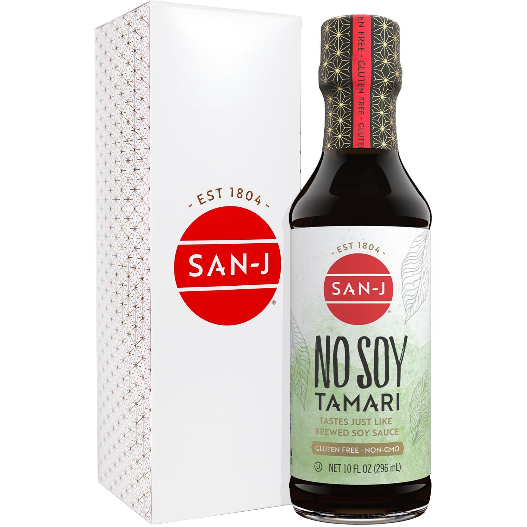 San-J - No Soy Tamari - Specially Brewed Soy Sauce Alternative - 10 Oz. Bottle