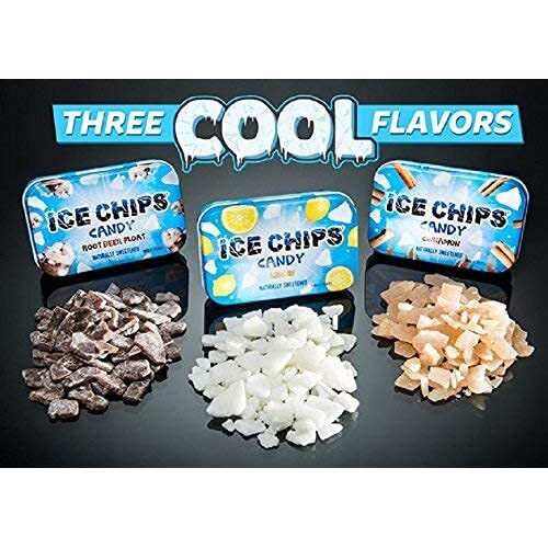 Ice Chips Xylitol Candy 6 Tins (Variety Pack) Low Carb, Gluten Free - Includes Ice Chips Band As Shown