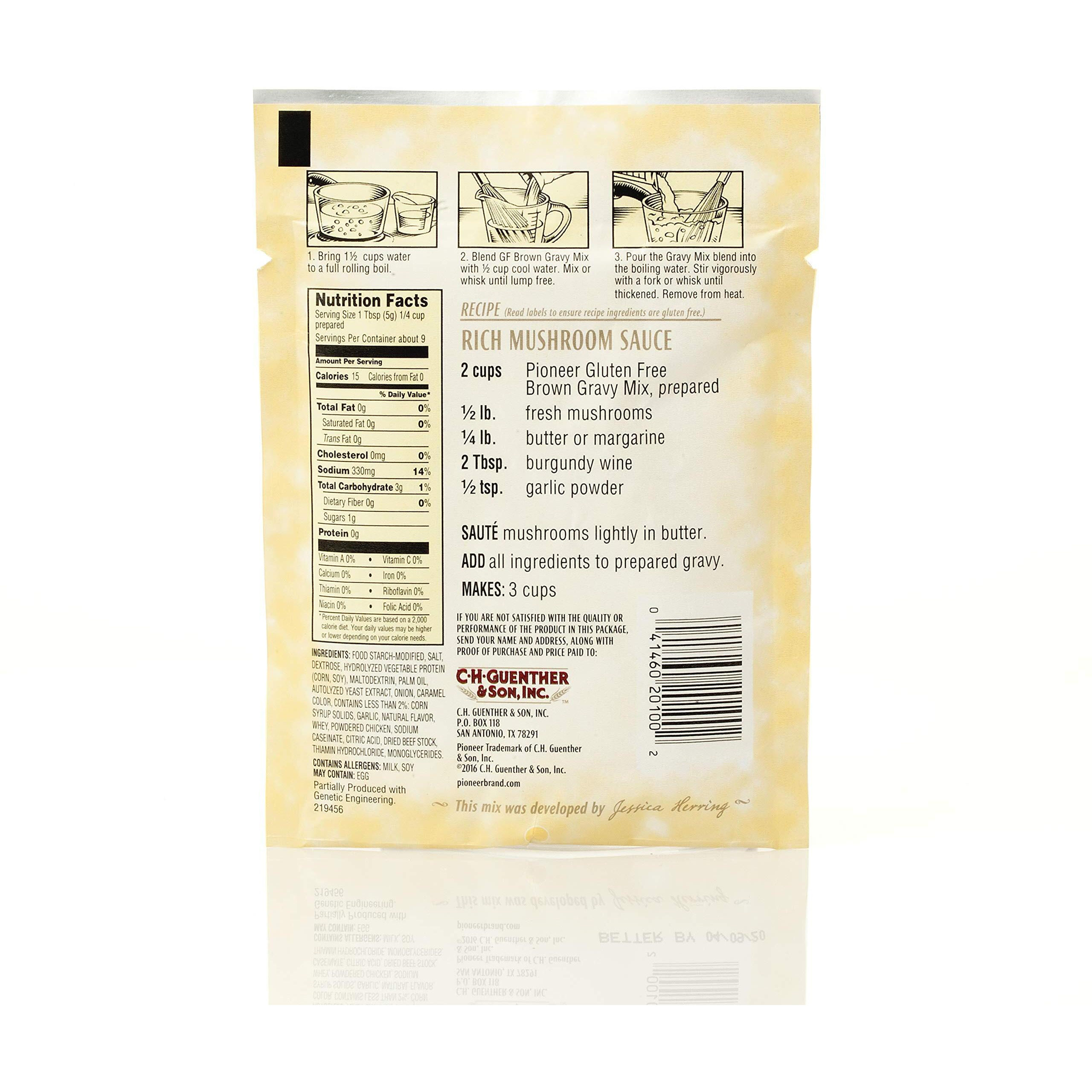 Pioneer Brand Gluten Free Brown Gravy Mix, 1.61 Ounce (Pack Of 12)