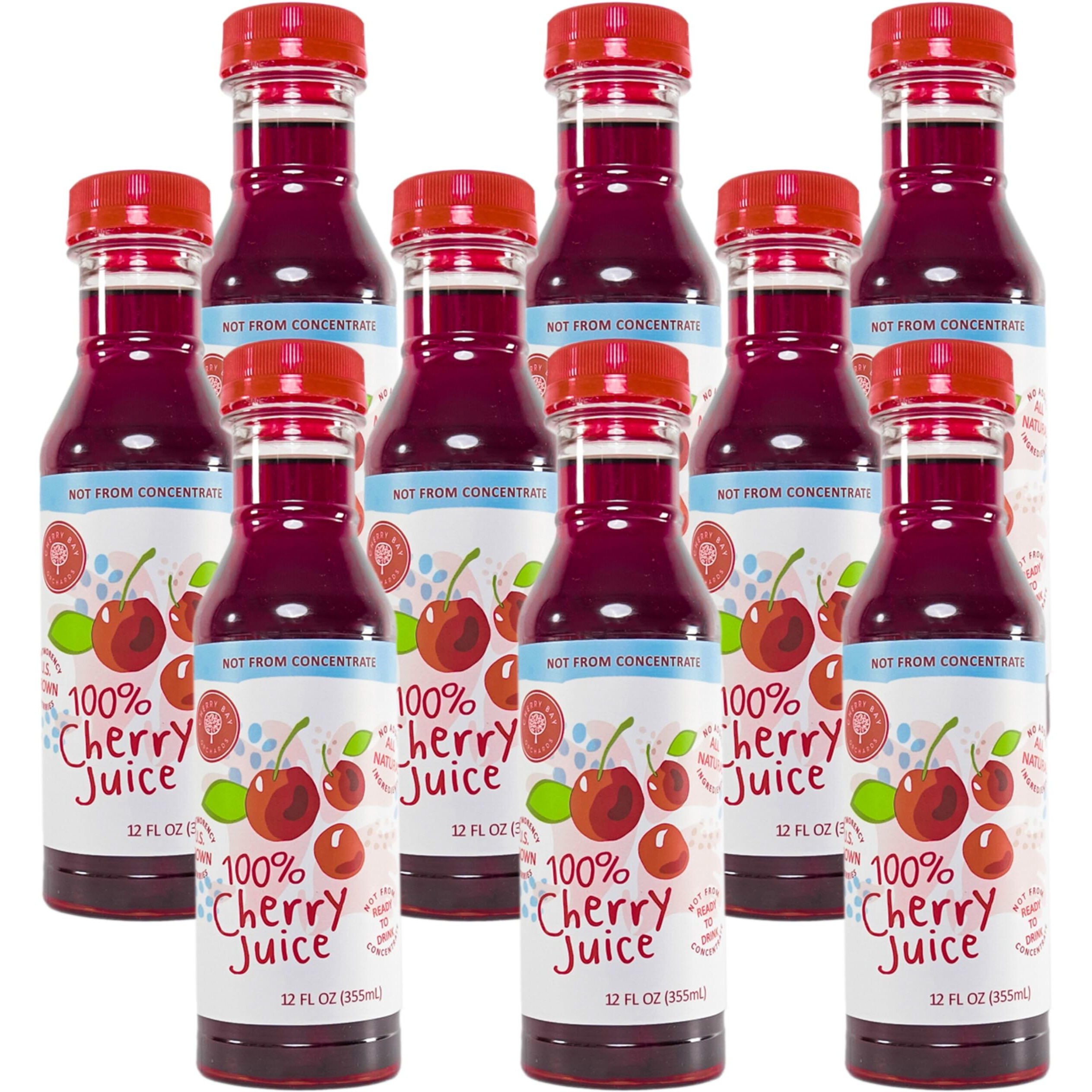 Cherry Bay Orchards Montmorency Tart Cherry Juice - (9 Pack - 12Oz Bottles) - 100% Domestic, All Natural Ingredients, No Added Sugar, Gluten-Free, Gmo Free - 100% Vegetarian And Vegan