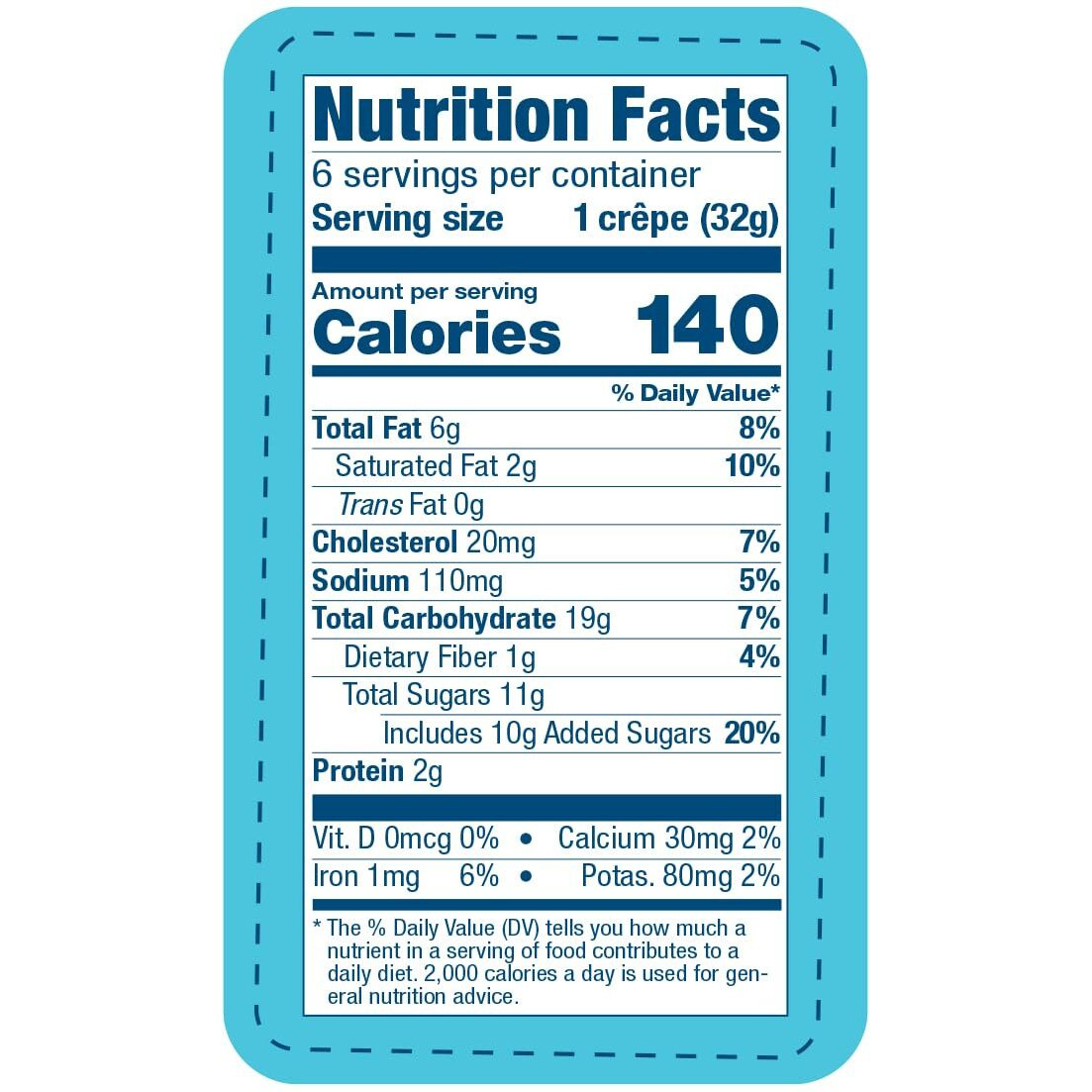 Bakerly Chocolate Hazelnut Filled Crepes To Go Non Gmo, Free From Artificial Flavors & Colors, Pack Of 4, 6-Count (24 Total Crepes)