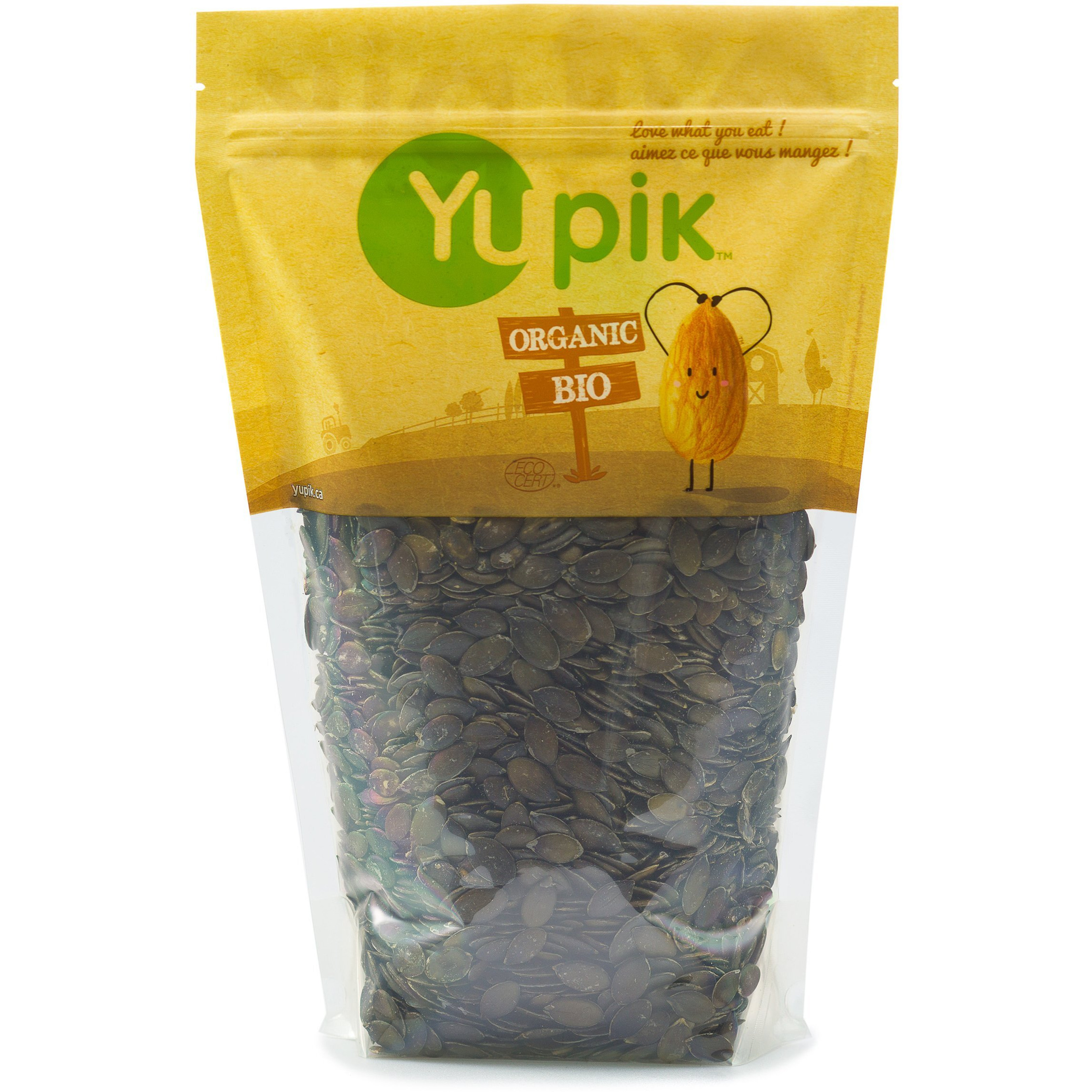 Yupik Organic European Pumpkin Seeds, No Shell, 2.2 Lb, Gluten-Free, Non-Gmo, Kosher, Vegan, Raw Pepitas, Unsalted, Unroasted, Plant-Based Protein, Healthy Snacks, Ideal For Baking & Topping