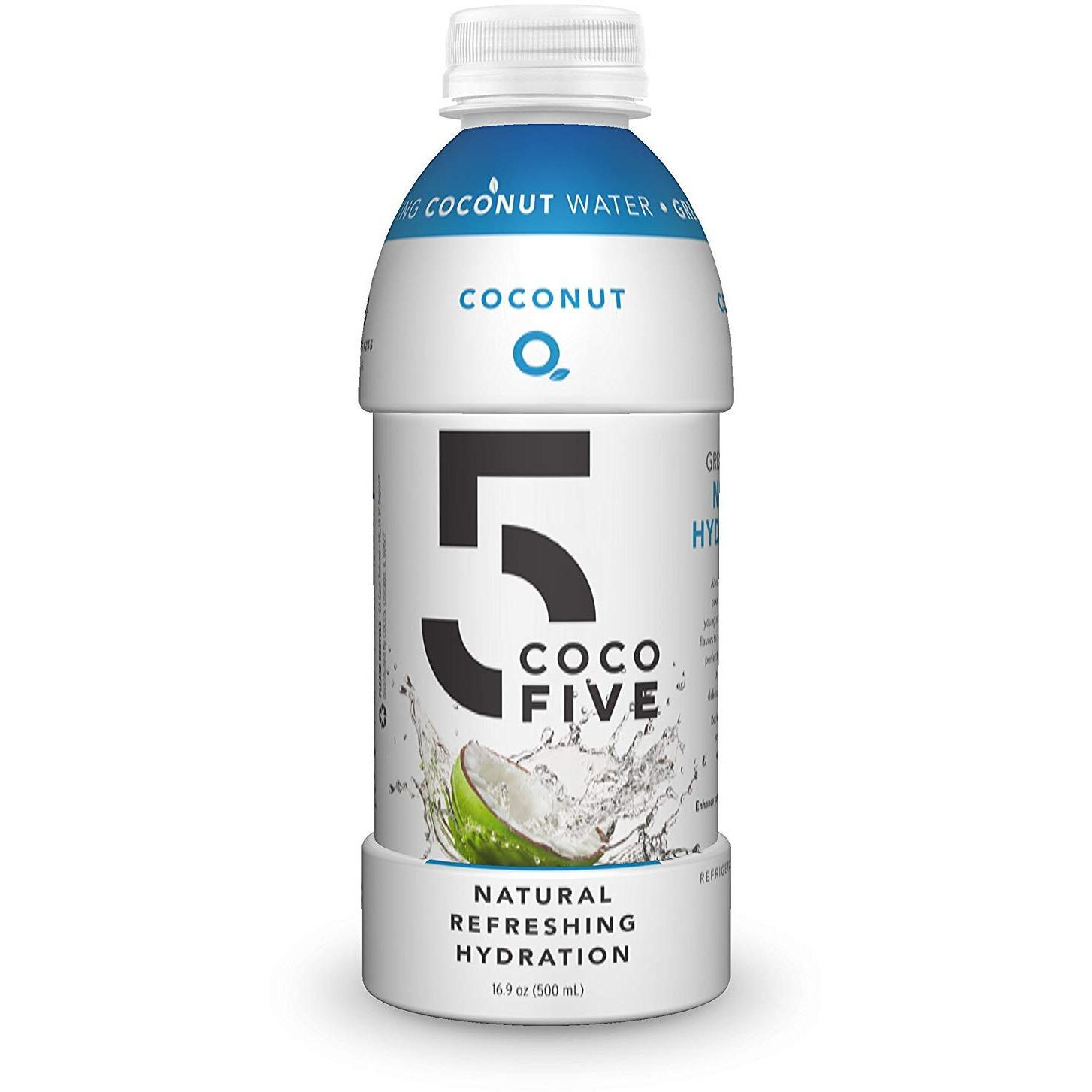 Coco5 Clean Sports Hydration Coconut Flavor | 100% Natural | 50% Less Sugar | Nothing Artificial | Non-Gmo | Gluten Free | Developed By Pro Trainers For Pro Athletes | 16.9 Oz (Pack Of 12)