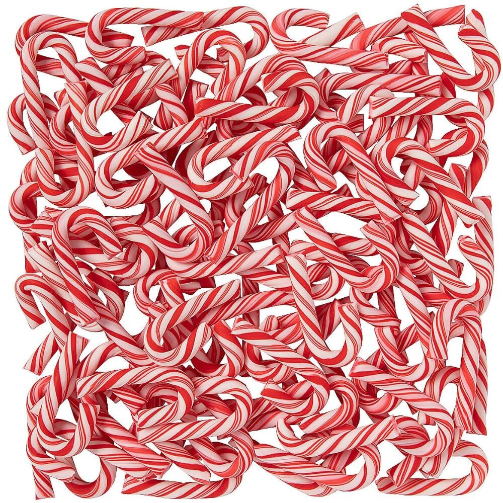 Mini Candy Canes (100 Individual Wrapped Candies) Bulk Christmas Candy