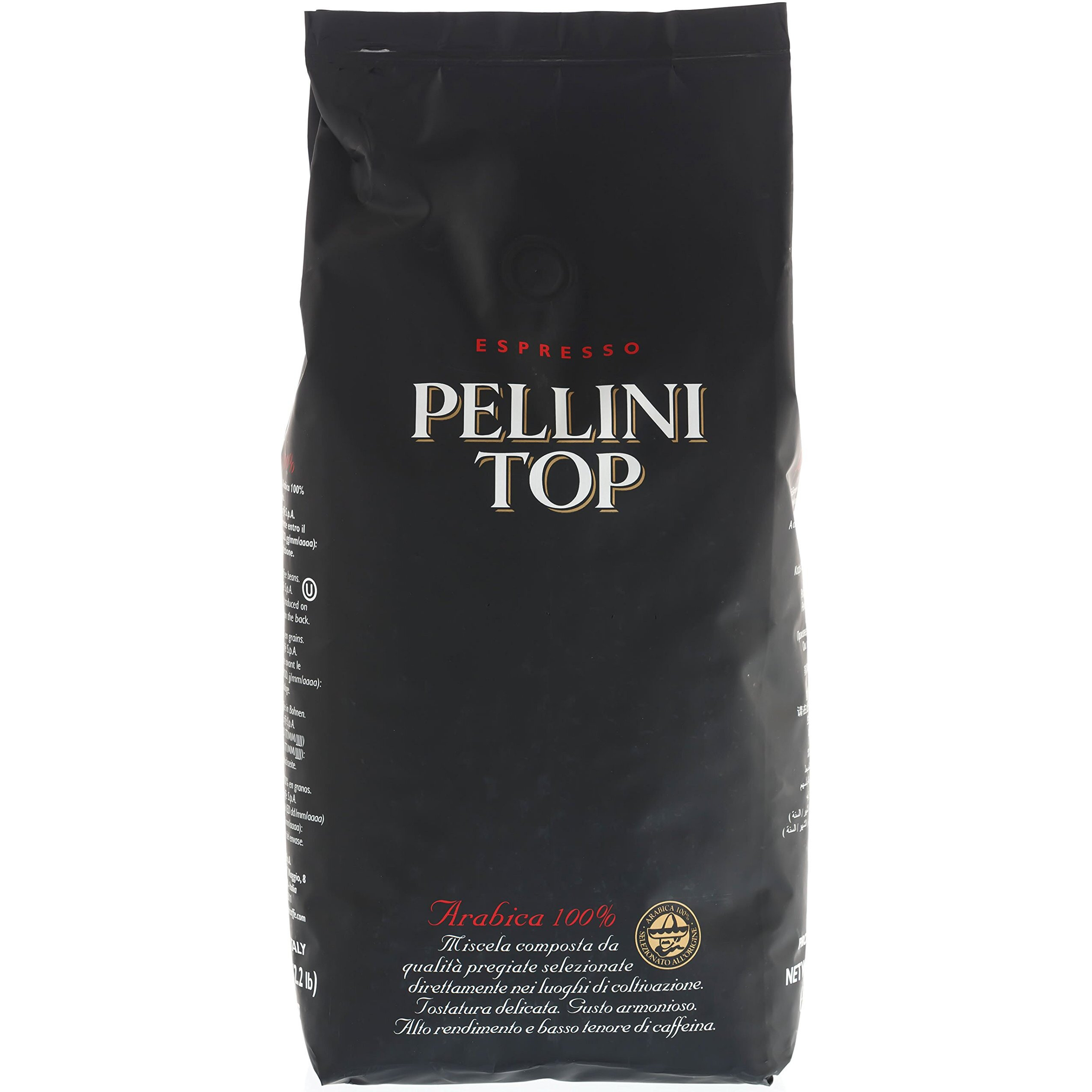 Pellini Caffe' Espresso Top 100% Arabica, 2.2 Lbs Wholebean