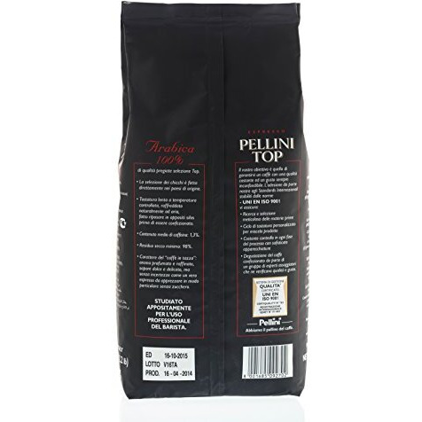 Pellini Caffe' Espresso Top 100% Arabica, 2.2 Lbs Wholebean