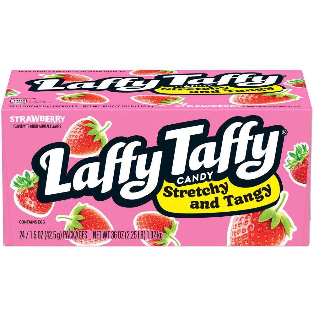Laffy Taffy Stretchy & Tangy Strawberry, 1.5 Ounce - 24 Count (Pack Of 1) (12124993)