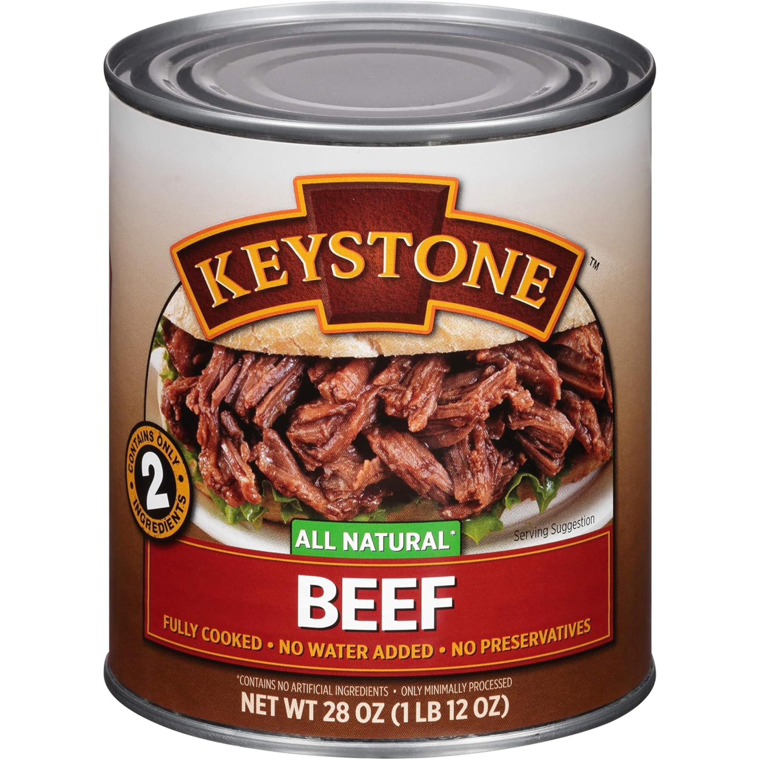 Keystone Meats All Natural Canned Beef, 28 Ounce