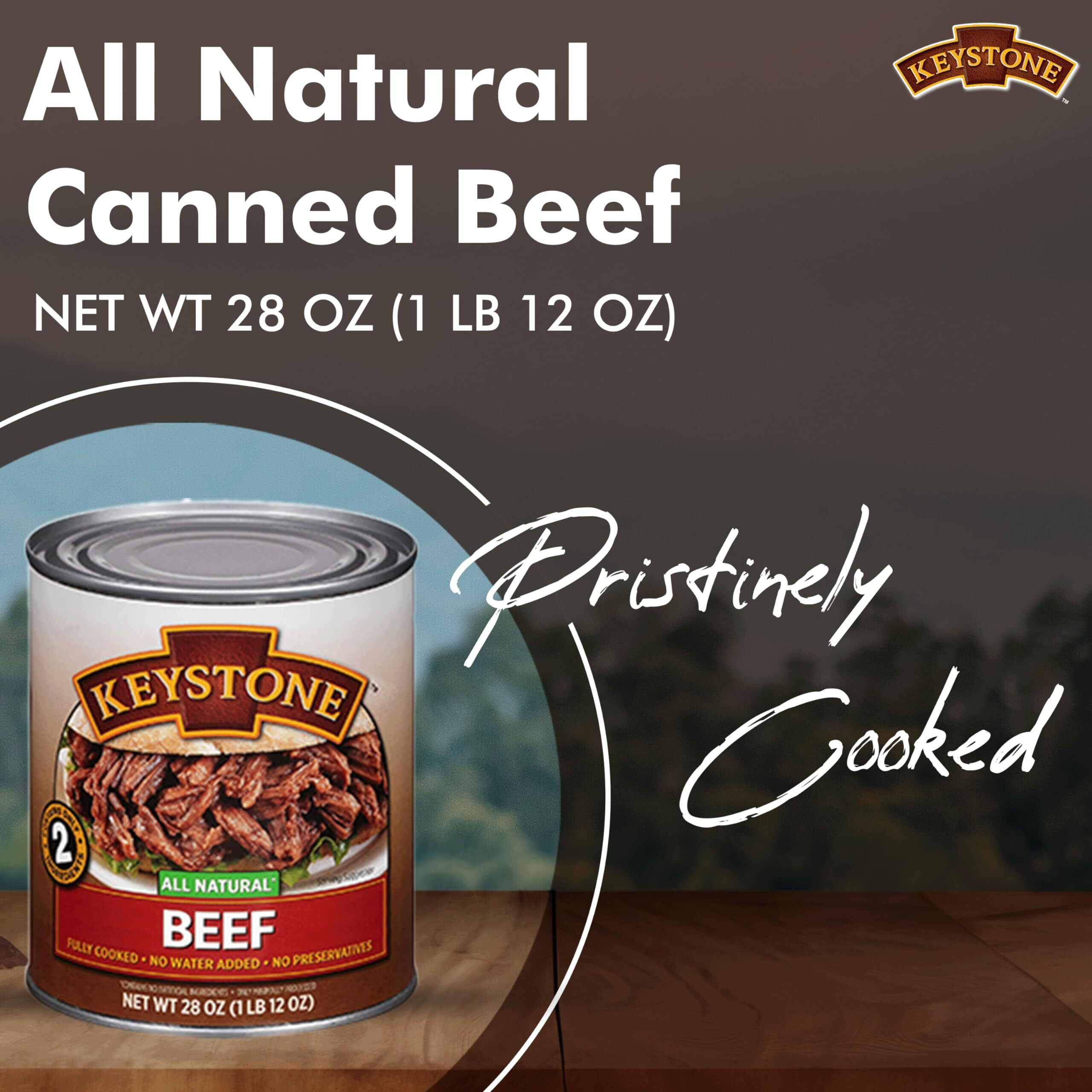Keystone Meats All Natural Canned Beef, 28 Ounce
