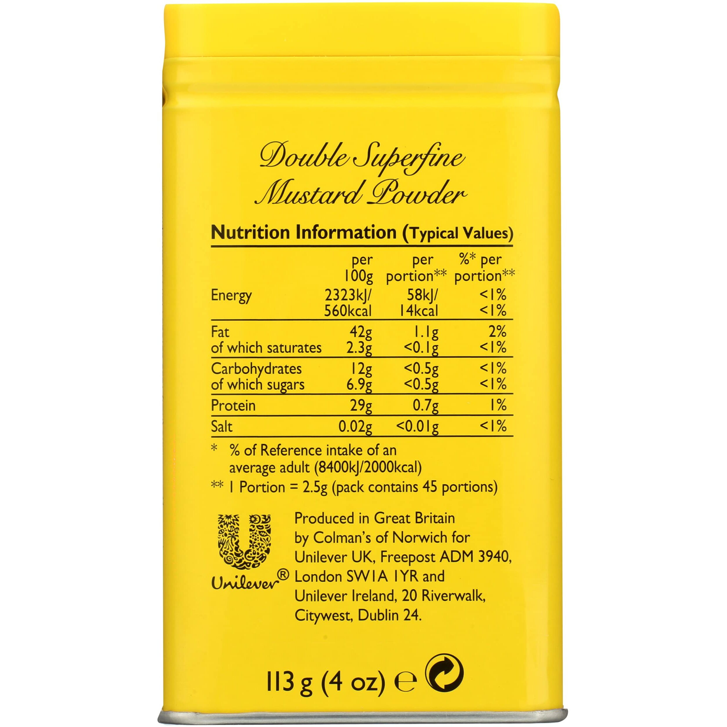 Colman's Dry Mustard Powder 4Oz (Pack Of 2) | Hot & Tangy | Grilling, Dips, Dressings, Marinades |