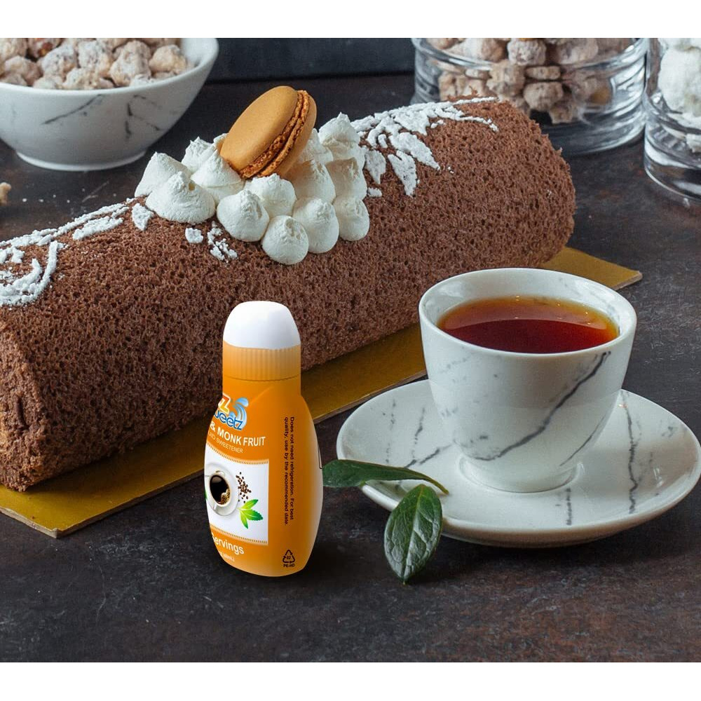 Ez-Sweetz Stevia & Monk Fruit (2 Pack | 1.36Oz - Liquid Sweetener 300 Servings/Bottle)