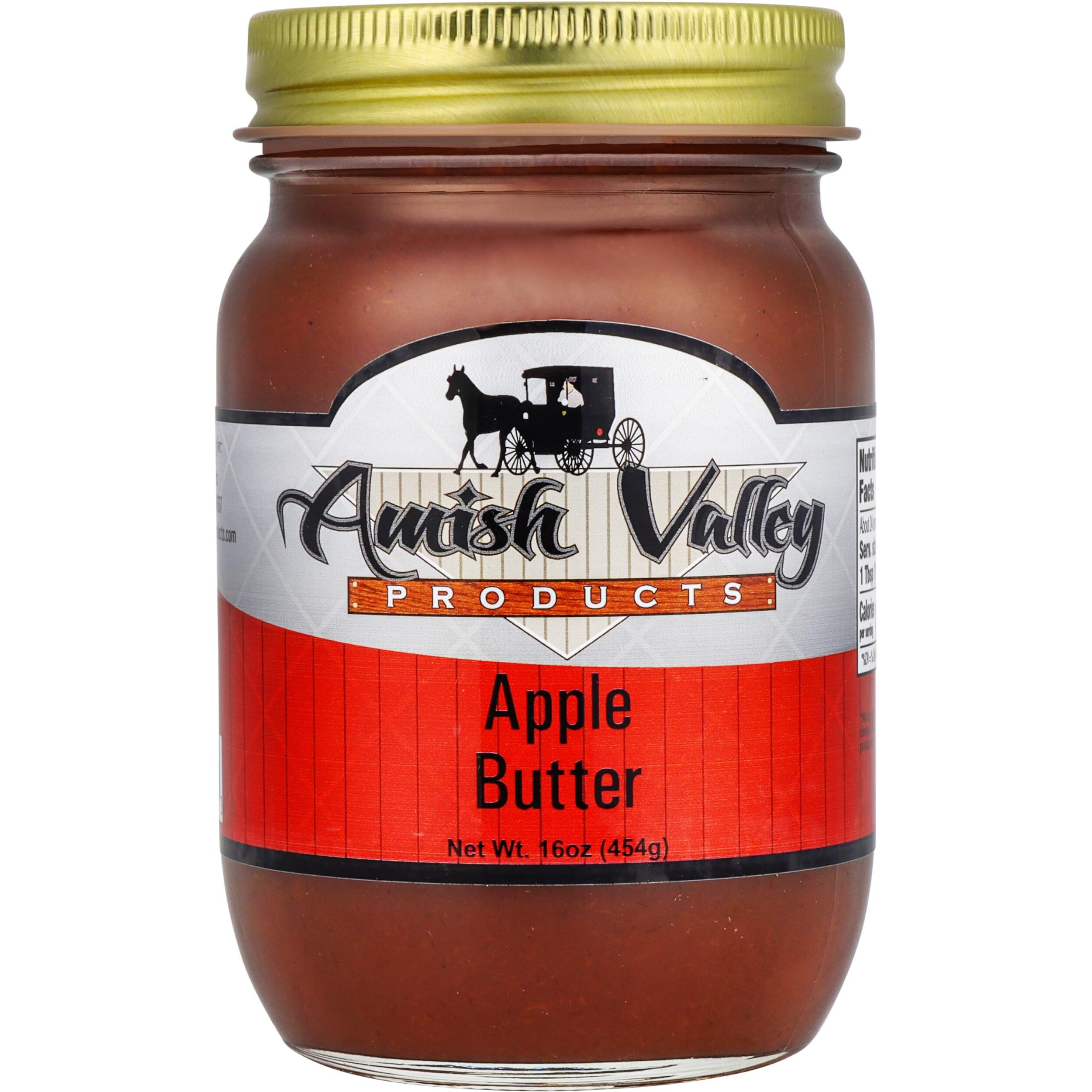 Amish Valley Products Apple Butter Glass Jar Old Fashioned Homestyle Slow Cooked (No Corn Syrup)
