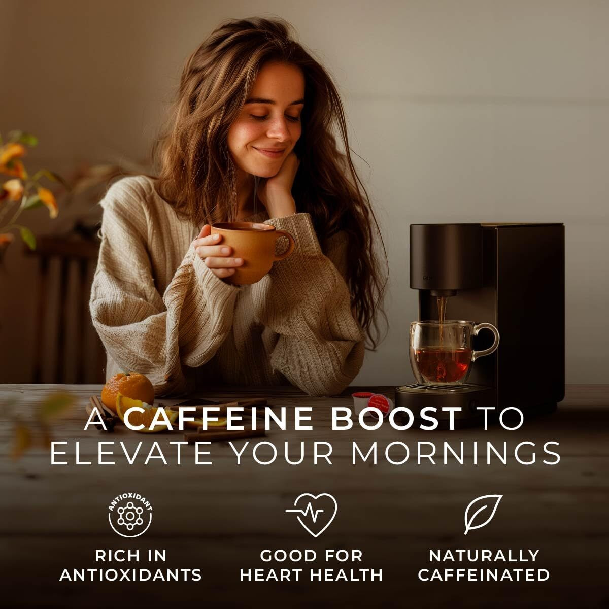 Gya Tea Co Cinnamon Orange Black Tea Pods For Keurig - A Blend Rich In Antioxidants & Vitamin C To Boost Your Immunity & Defenses - Finest Black Tea With K Cup Tea Pods For Keurig 2.0 & 1.0 Tea Gifts