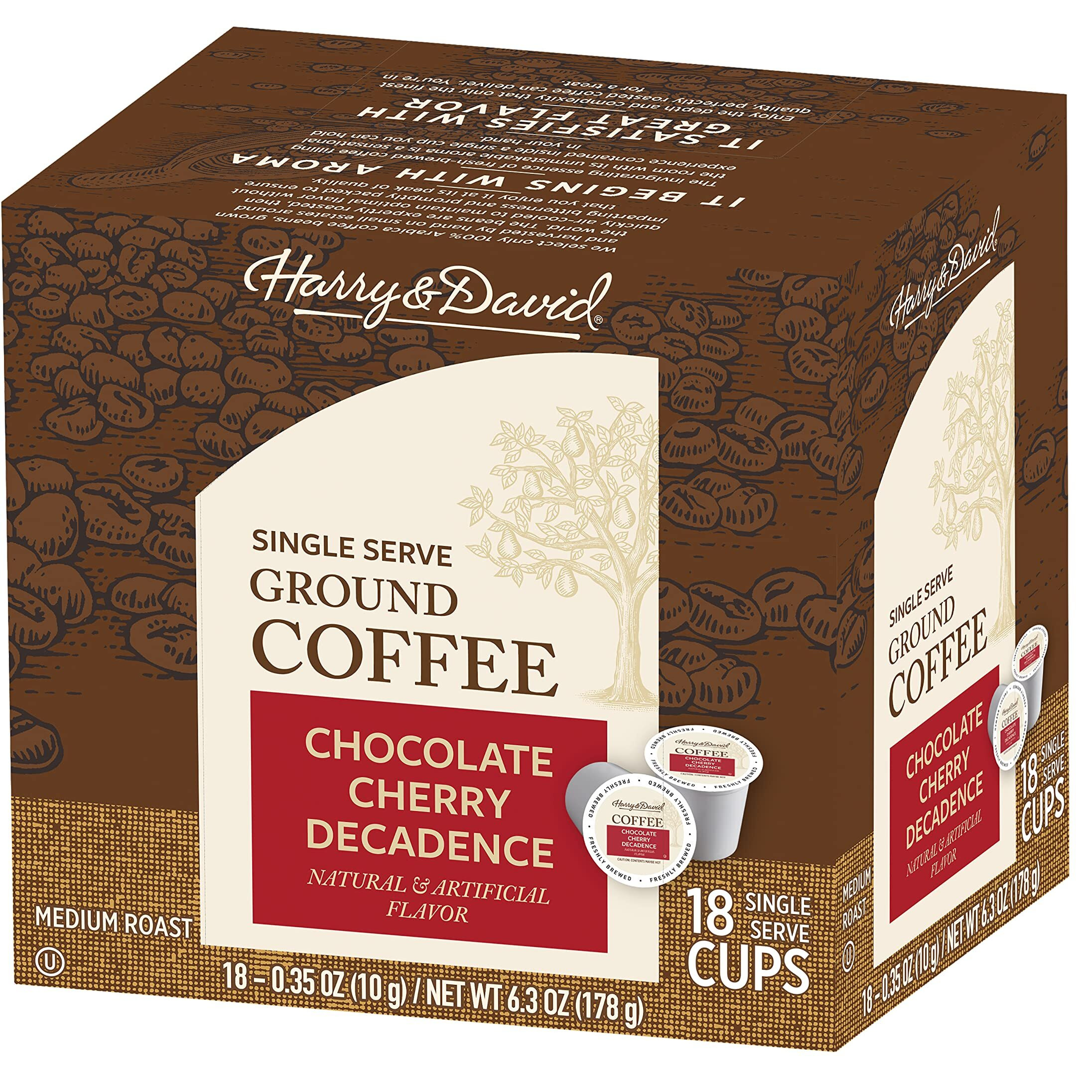 Harry & David Single Serve Coffee, Chocolate Cherry Decadence, 18 Count Box