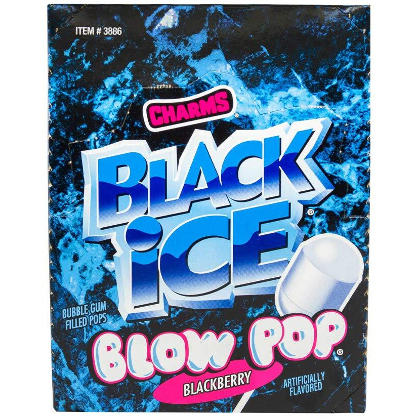 Charms Blow Pops, Black Ice Flavor, 48 Count (Pack Of 1), (3886)