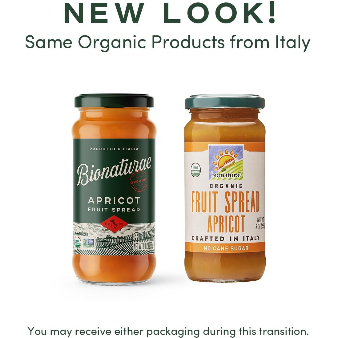 Bionaturae Organic Apricot Fruit Spread - Jelly Organic, Non-Gmo, Usda Certified, No Sugar Added, No Preservatives, Organic Fruit Jam, Jam Organic, Made In Italy - 9 Oz, 2 Pack