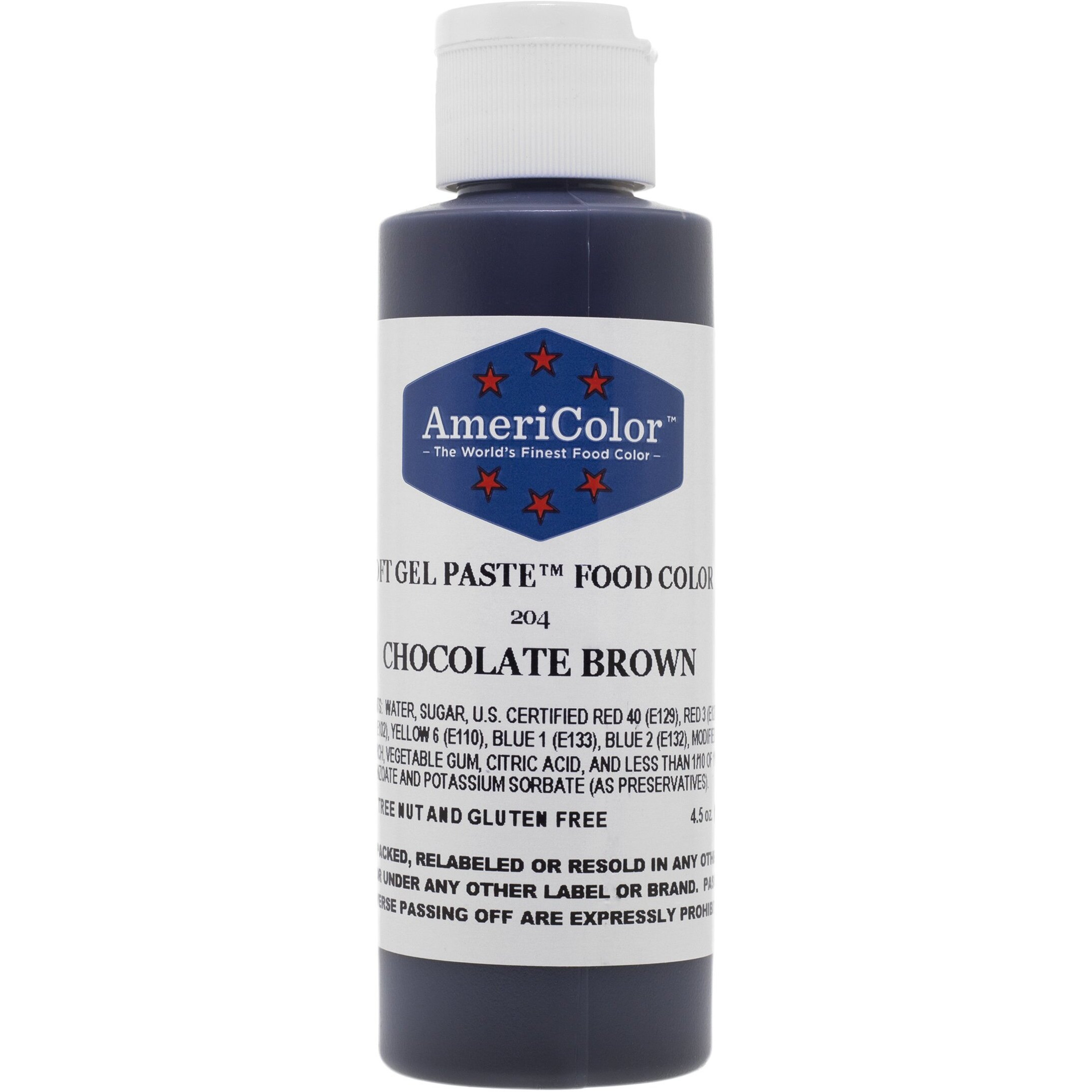 Americolor 4.5 Oz Chocolate Brown Soft Gel Paste