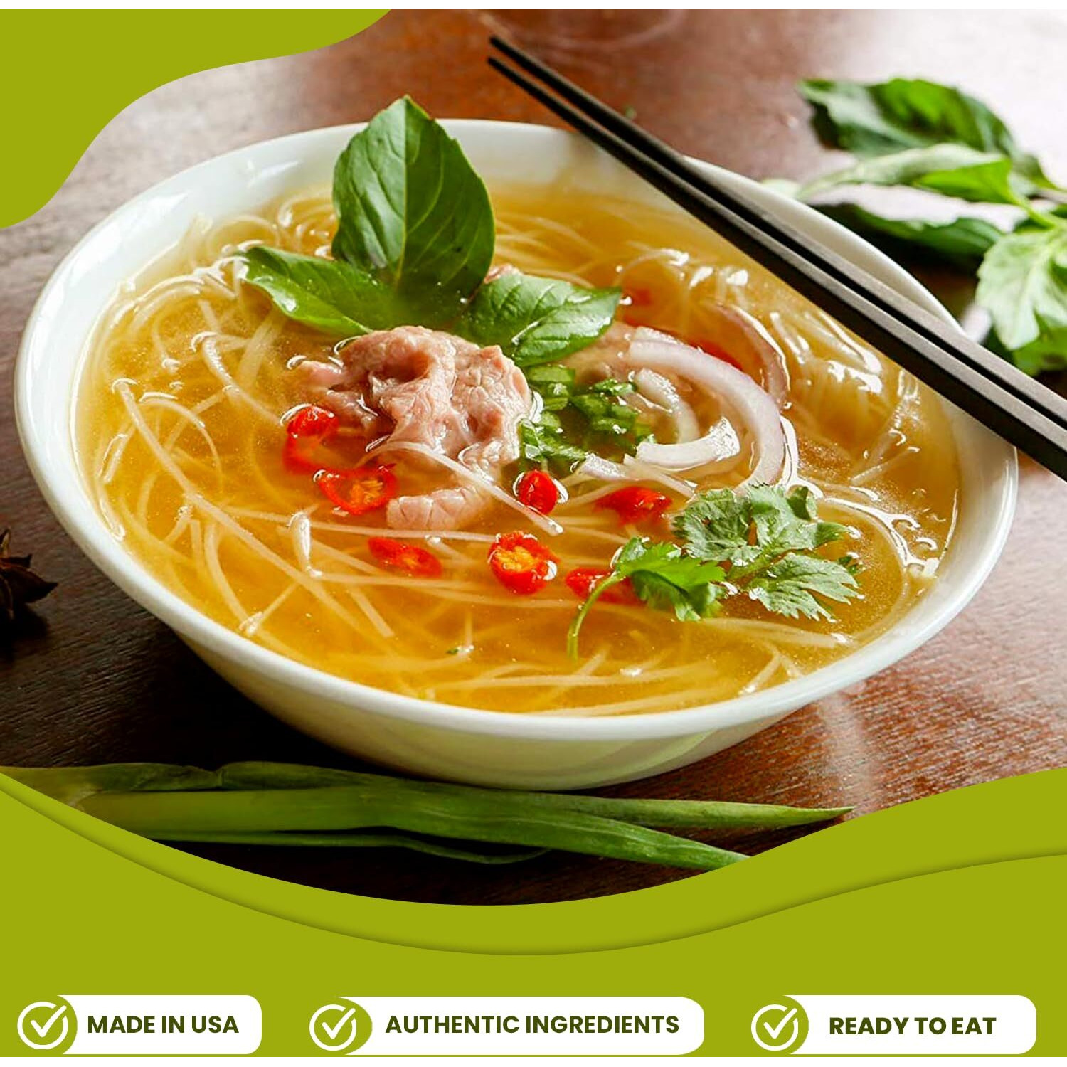 Essence Of Lotus Instant Beef Pho Soup Mix - Ready-To-Eat Flavorful, Restaurant-Quality Pho Broth, Made In The Us (Beef Pho Soup Mix, 6-Pack)