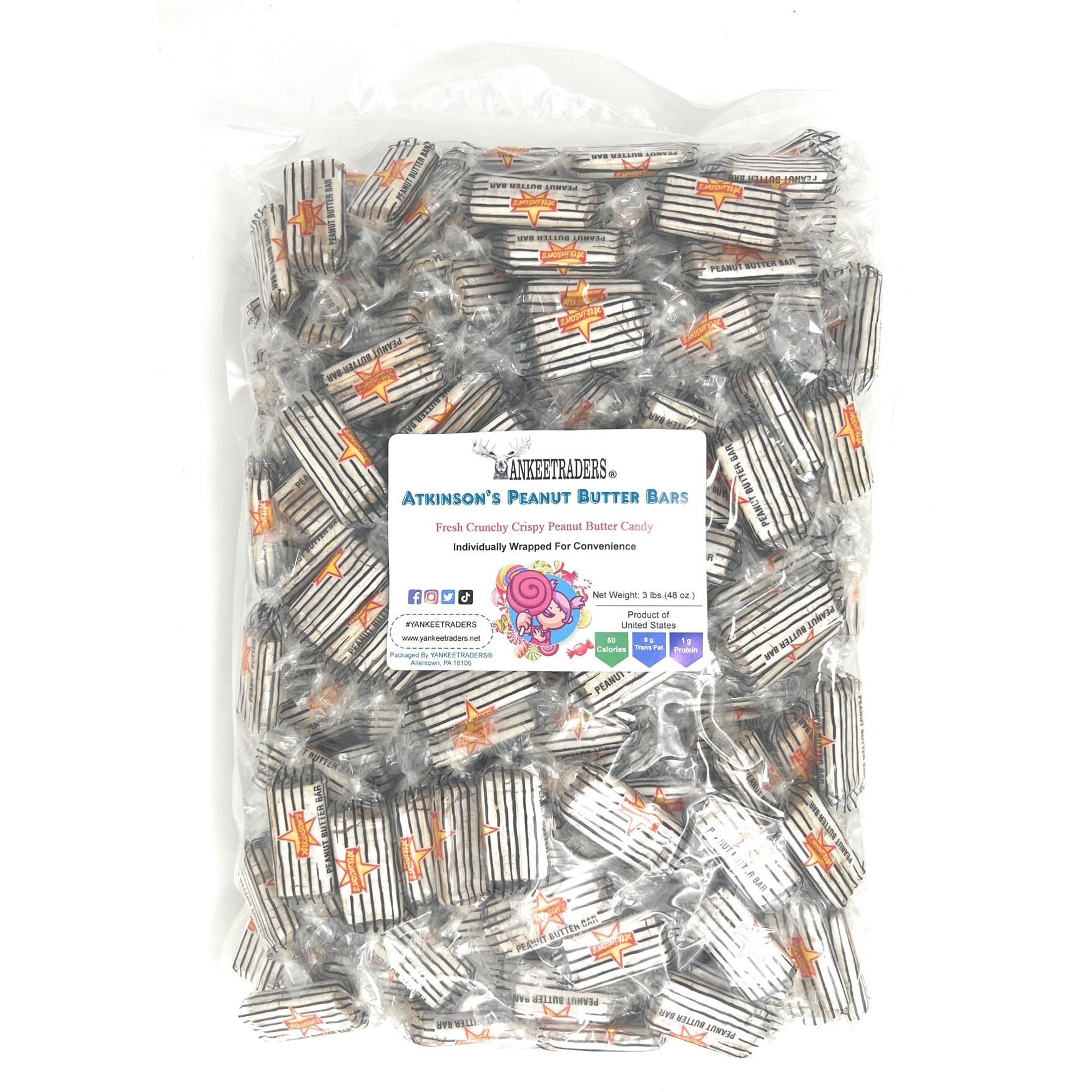 Peanut Butter Bars Candy (3 Pound)