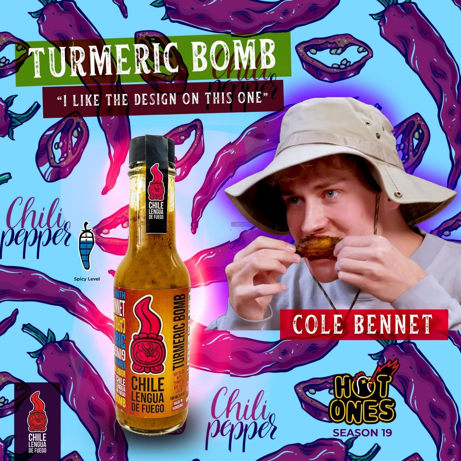 Turmeric Bomb Exotics Hot Sauce - Turmeric And Ginger Infused, With Olive Oil And Spirits El Sabros  N, 3.5/6 Heat Level, 5 Oz