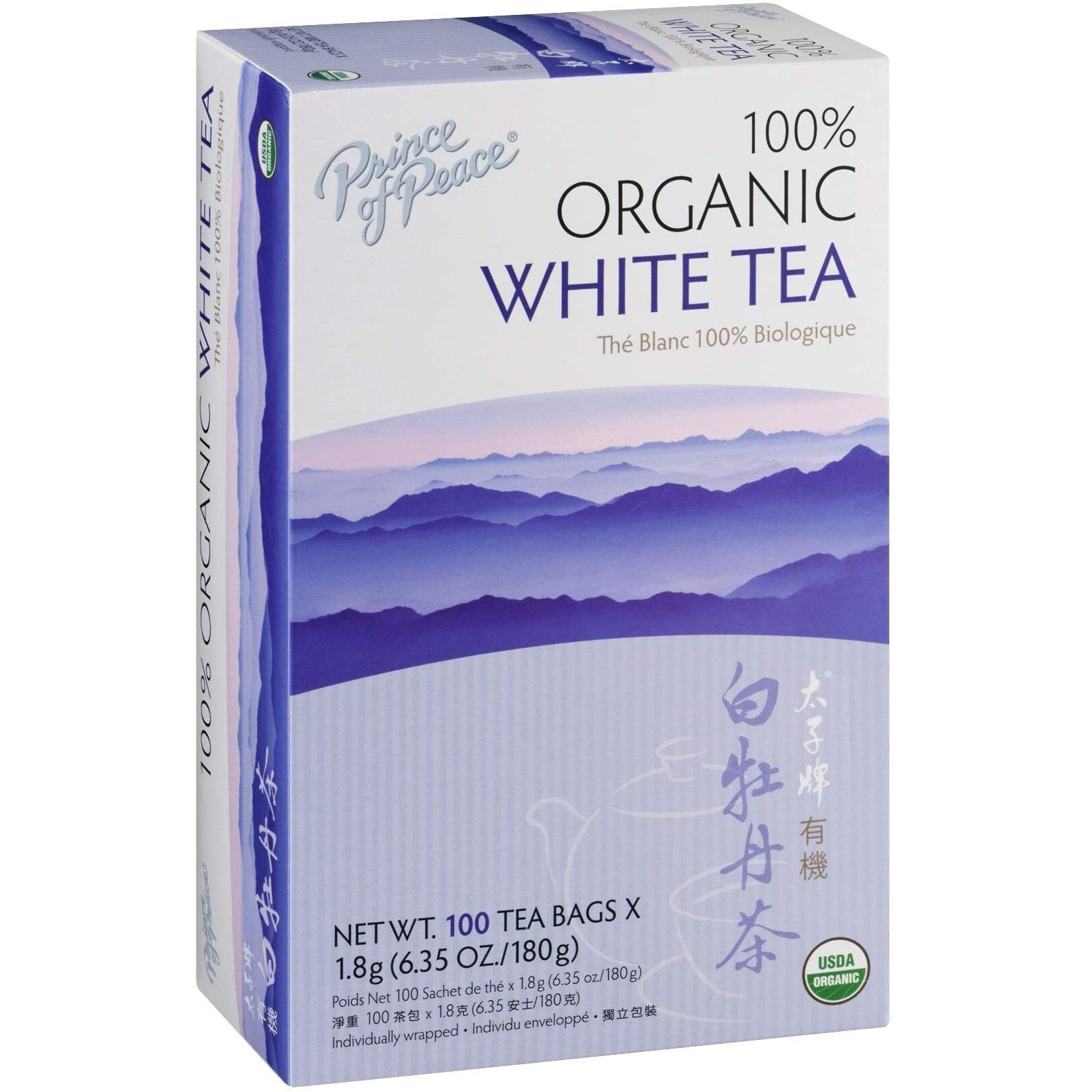 Prince Of Peace Organic Premium White Tea 100 Tea Bags (Pack Of 3)