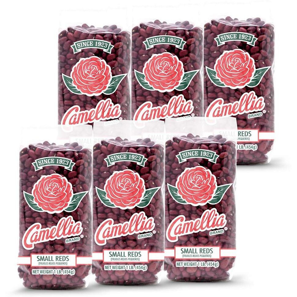 Camellia Brand Dried Small Red Beans, Caribbean-Style Bean, 1 Pound (Pack Of 6)