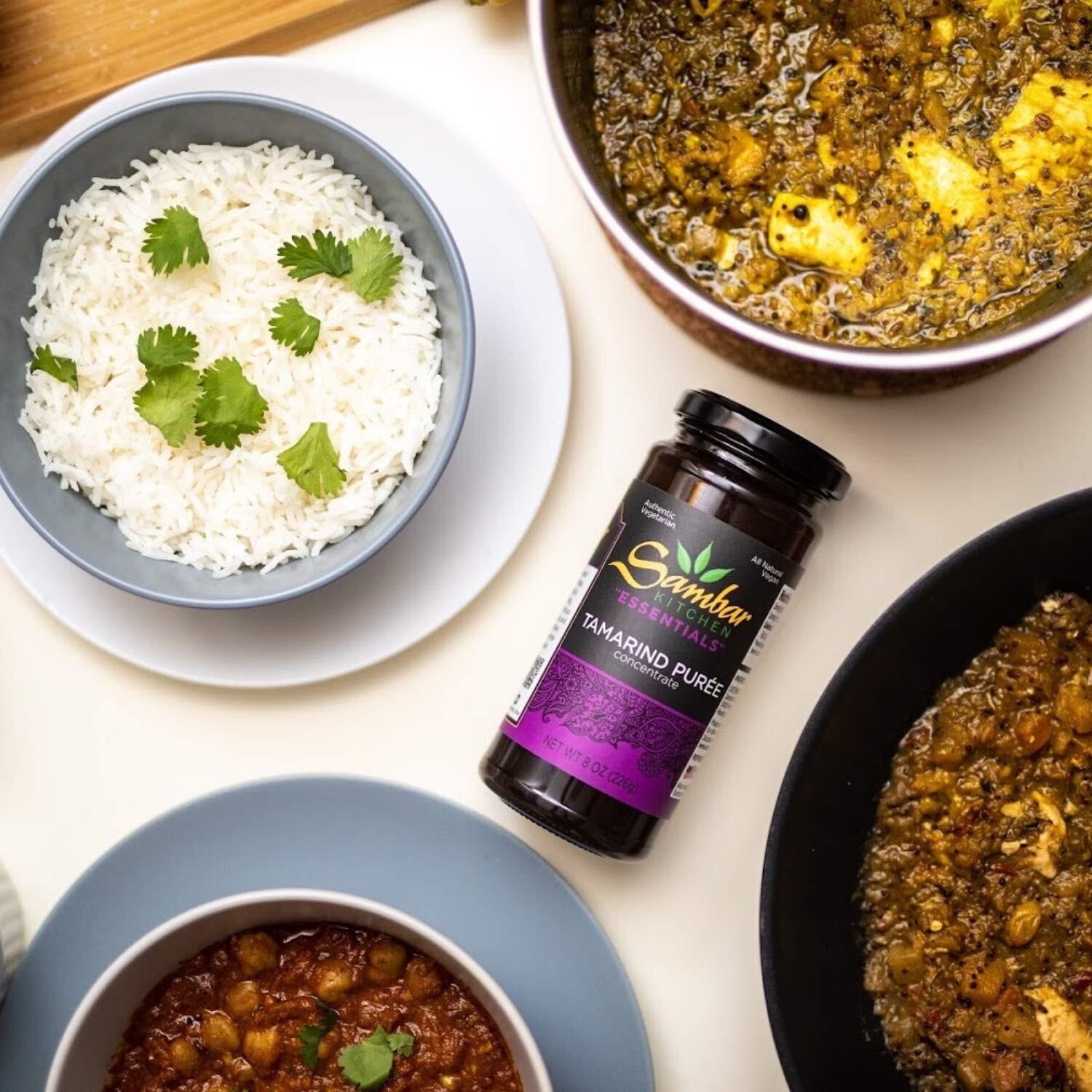 Sambar Kitchen | Tamarind Puree Concentrate. Vegetarian + Vegan. Authentic Southern Indian Cuisine.