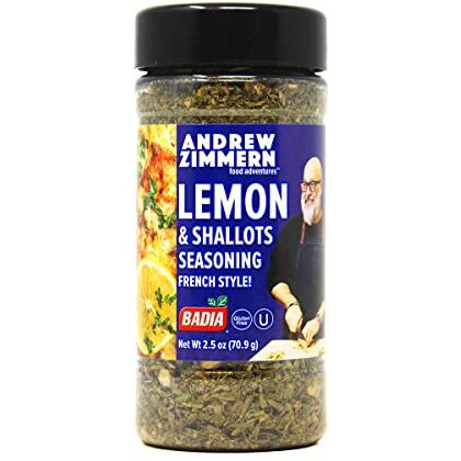 Badia Andrew Zimmern Lemon & Shallots Seasoning French Style (French Kiss), 2.5 Oz (Pack Of 6)
