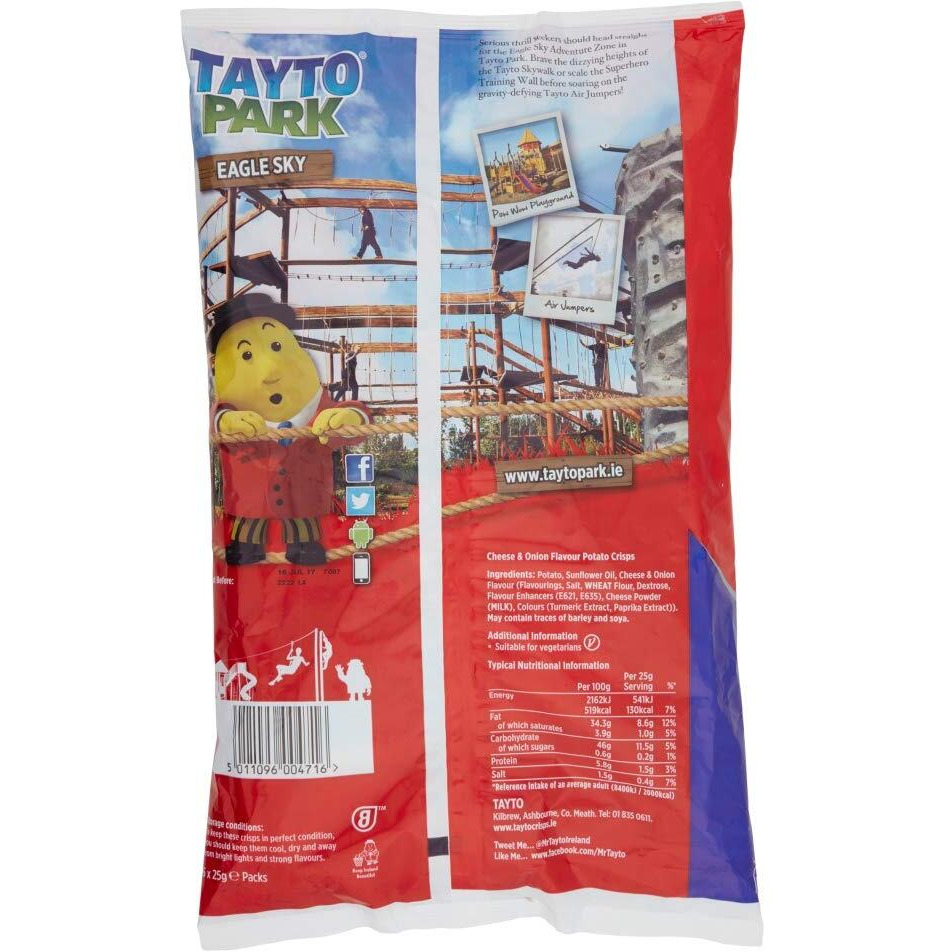 Tayto Cheese & Onion Chips 25G X 6 Pack By Tayto