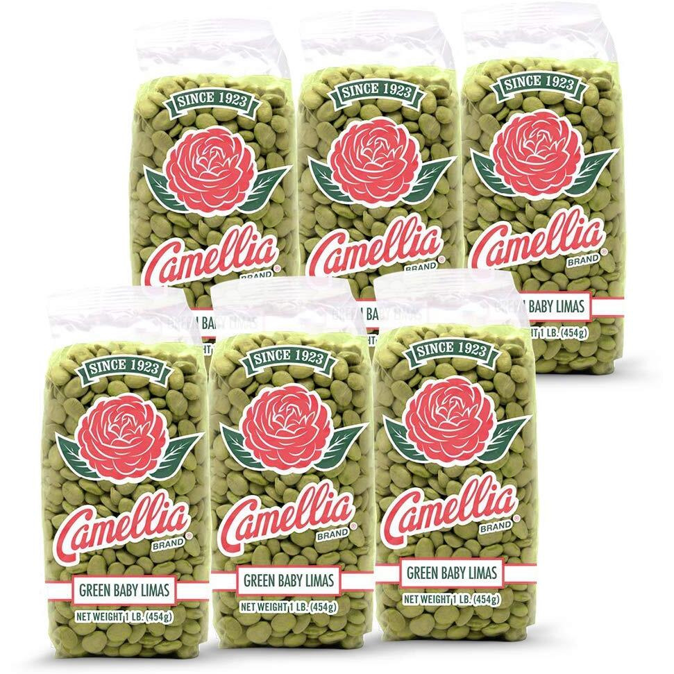 Camellia Brand Dried Green Baby Lima Beans, 1 Pound (Pack Of 6)