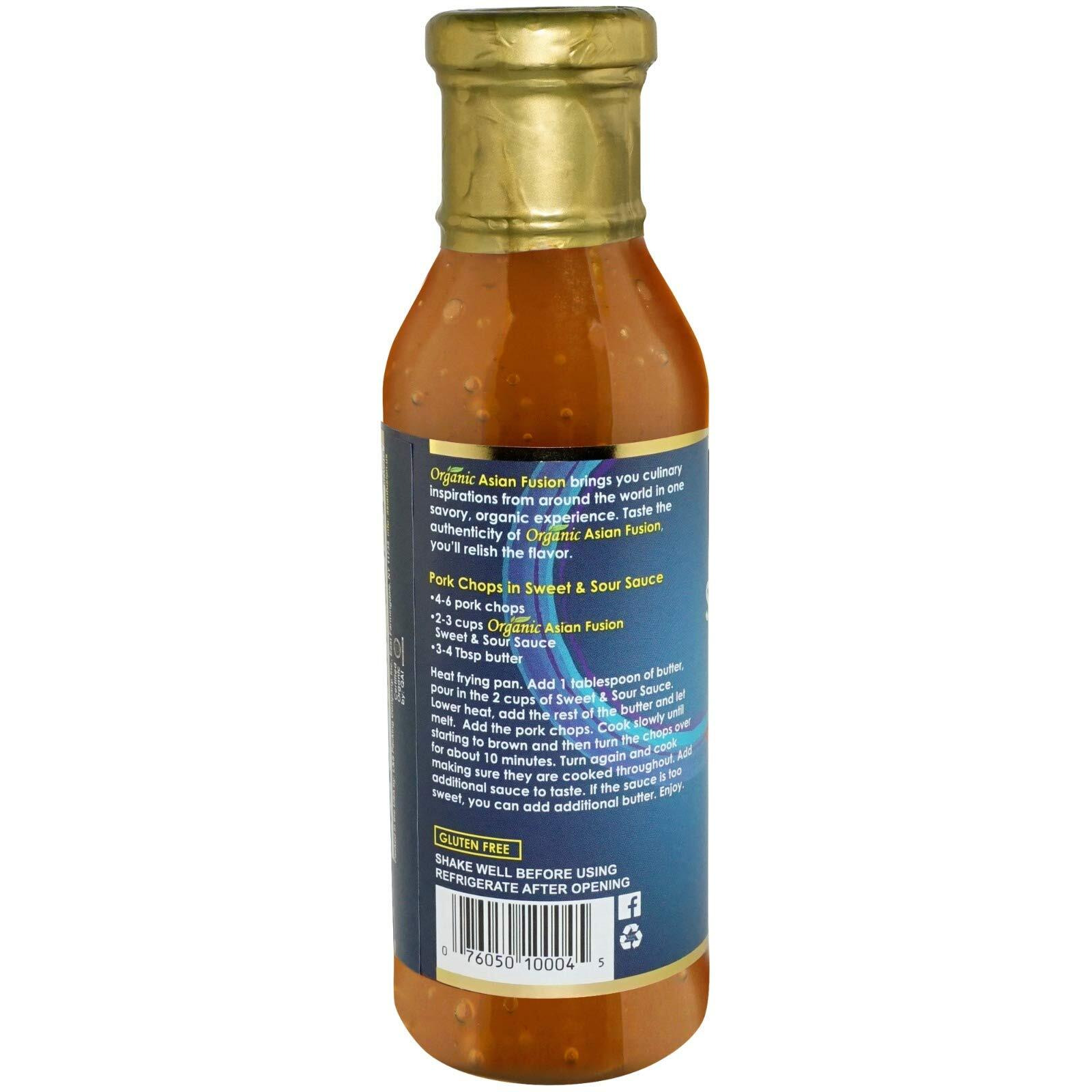 Organic Asian Fusion Tangy Sweet & Sour Marinade & Dipping Sauce - Usda Organic, Non Gmo Project Verified, Gluten Free, Kosher Parve, Made In Usa, 15 Oz. (2 Pack)