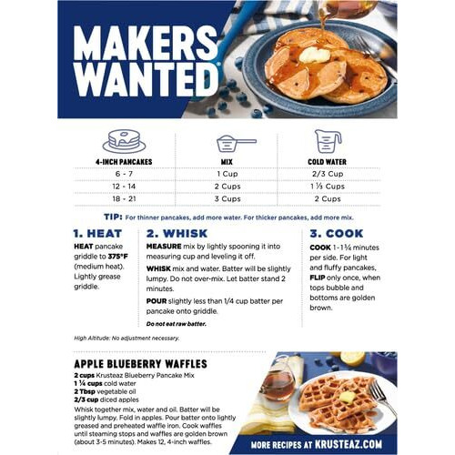 Krusteaz Complete Blueberry Pancake Mix, 25.2 Oz