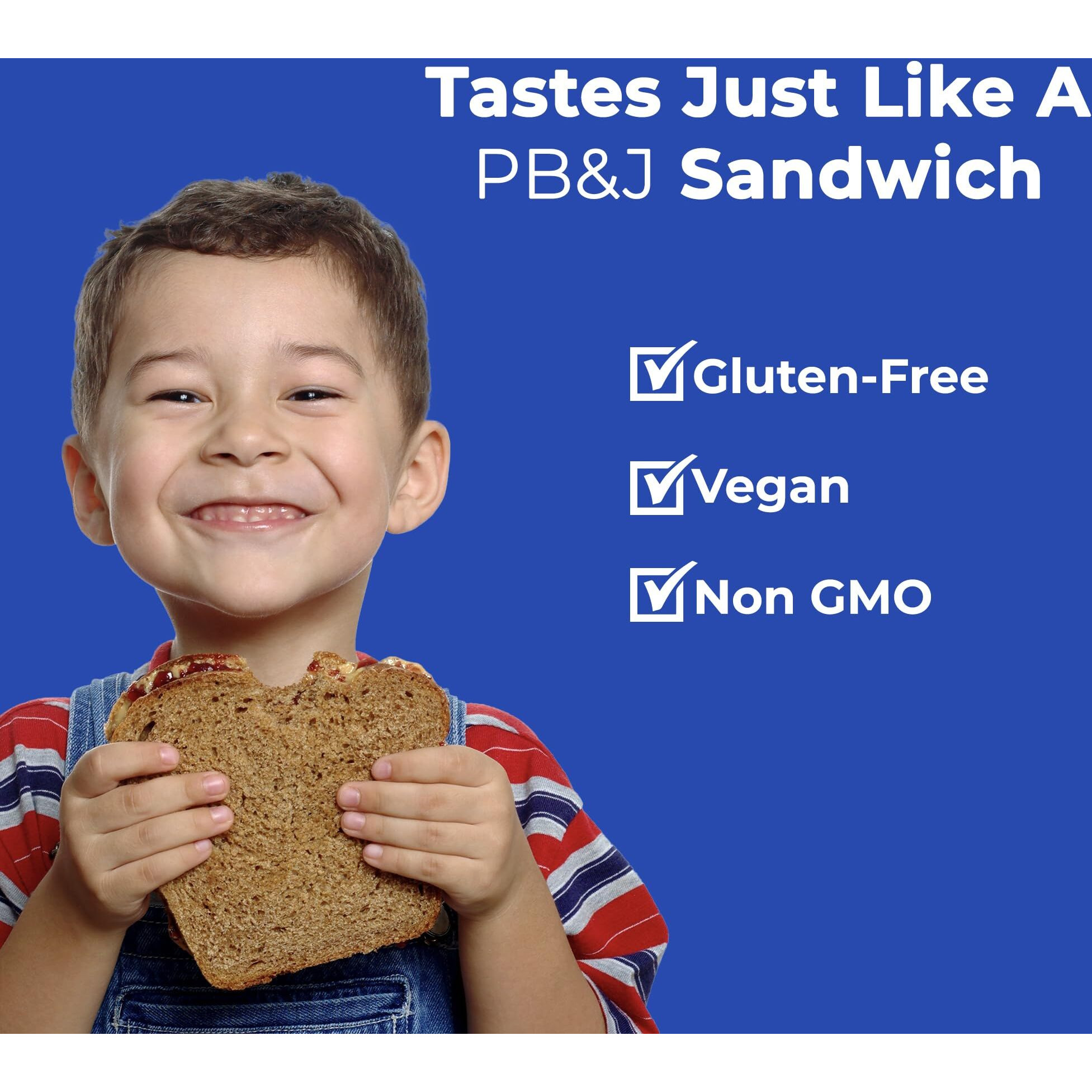 Betty Lou's Pb&J Bars | Peanut Butter & Blueberry Snack Bars | Gluten Free, Vegan, Non Gmo | Deliciously Healthy Snacks | Individually Wrapped, 2 Oz. Each (12 Pack)